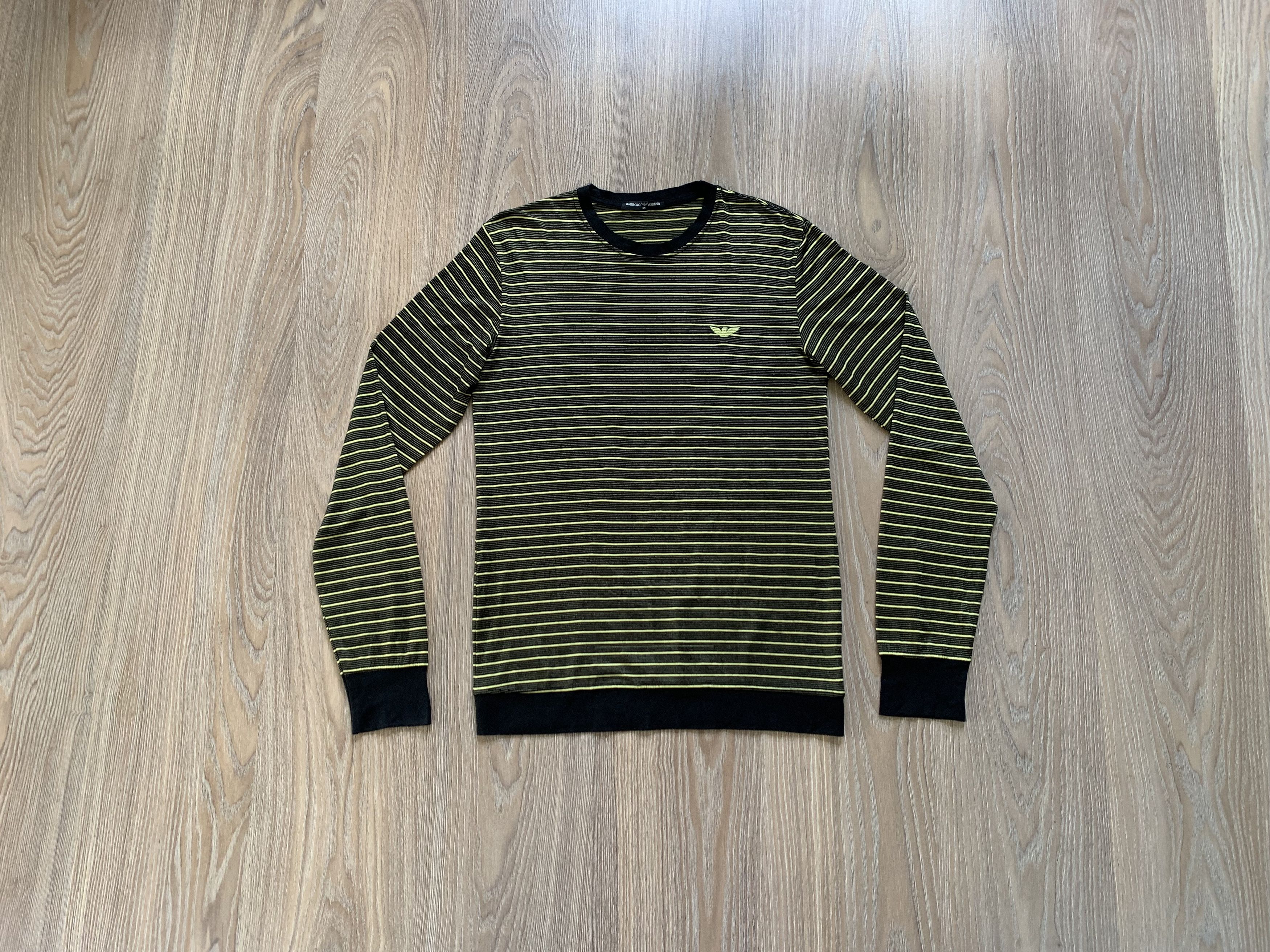 Giorgio Armani × Vintage Giorgio Armani Vintage Stripe Sweatshirt Size US M / EU 48-50 / 2 - 8 Thumbnail