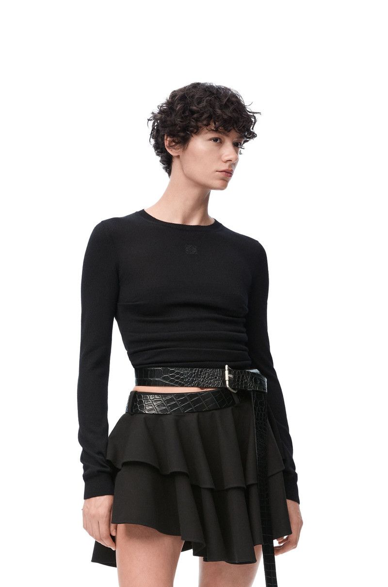 Loewe o1in1g0426 Draped Sweater in Black Size L / US 10 / IT 46 - 3 Thumbnail