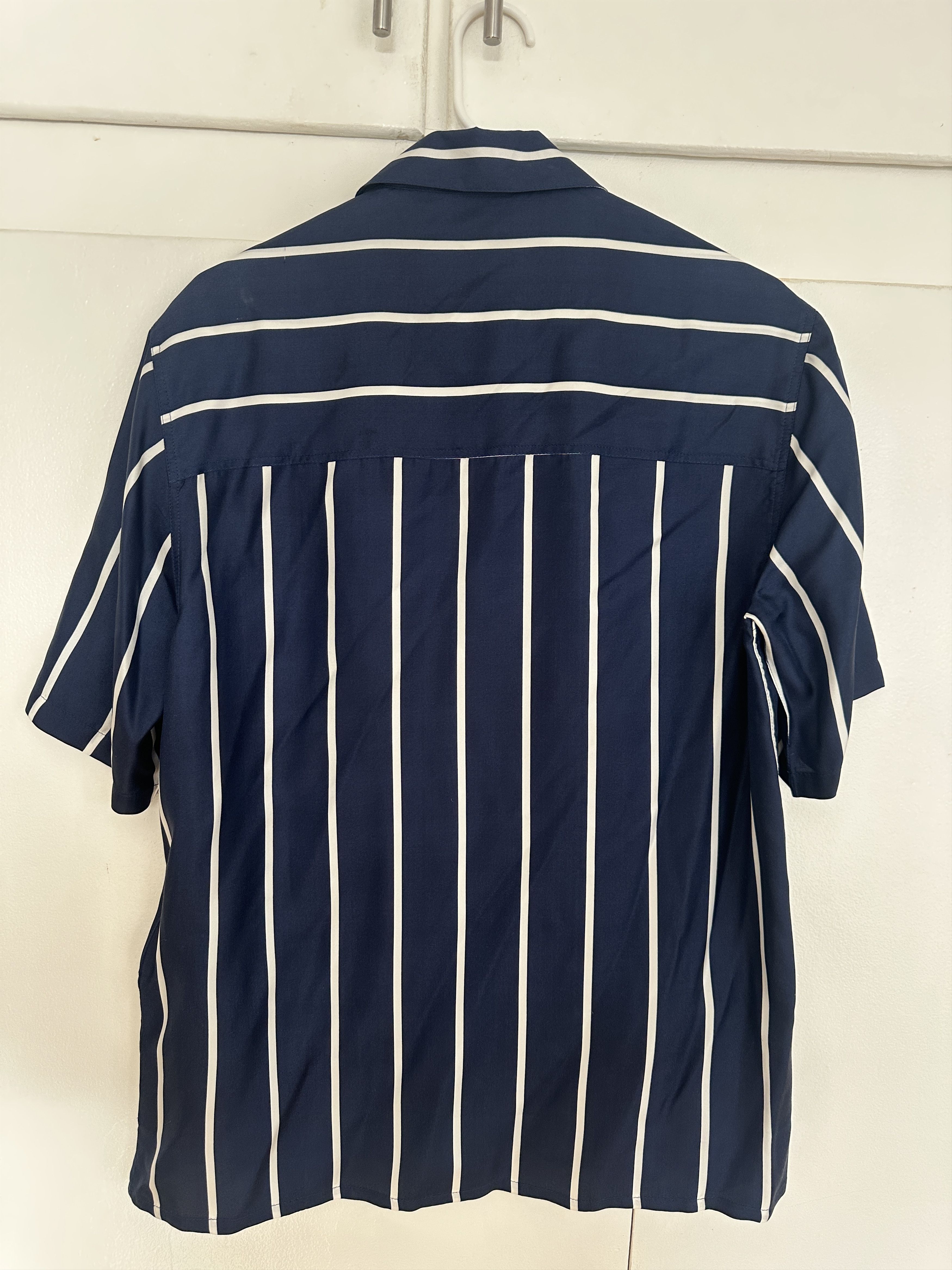 AMI Camp Collar Stripe Silk Shirt Size US S / EU 44-46 / 1 - 4 Thumbnail