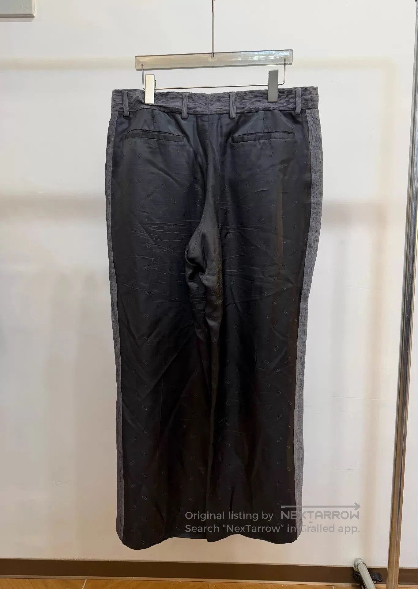 Dior Black Casual Patterned Pants Size 34. Size US 34 / EU 50 - 2 Thumbnail
