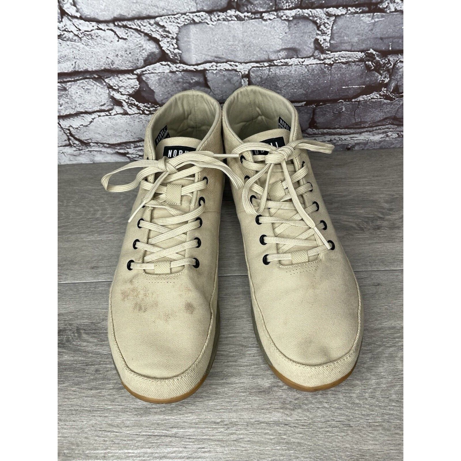 Other Nobull Mid Desert Trainer Canvas Beige Fabric Lace Up Sneake Size US 13 / EU 46 - 1 Thumbnail