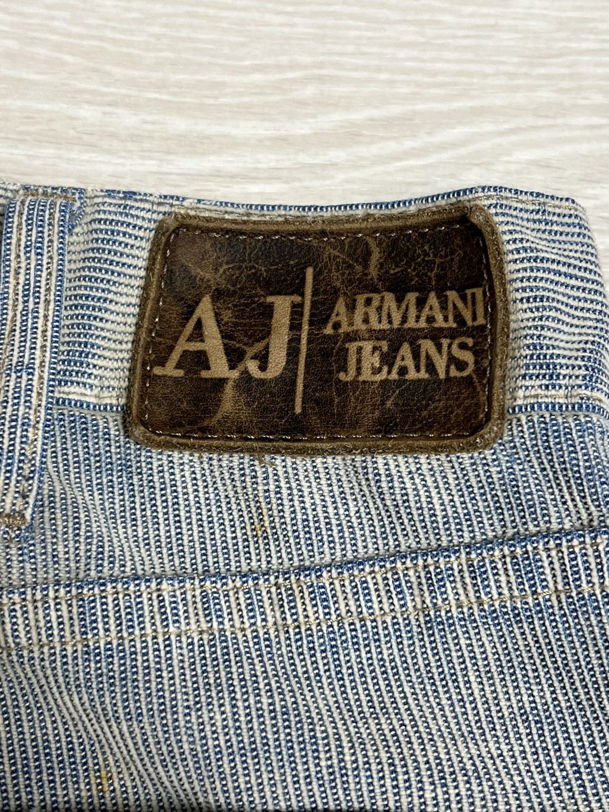 Armani VINTAGE Armani Jeans Archival Pinstripe Trousers Made Italy Size US 32 / EU 48 - 5 Thumbnail