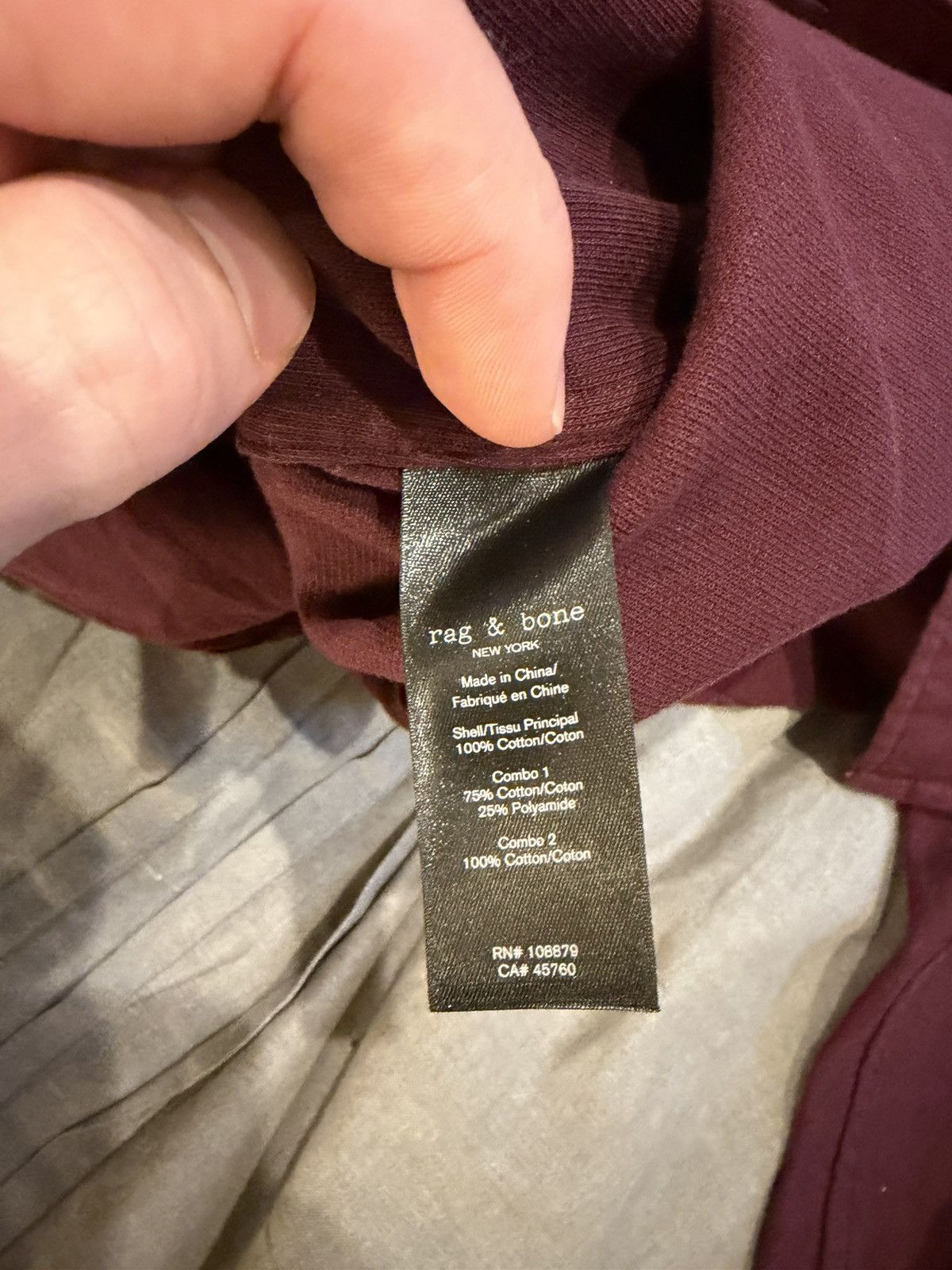Rag & Bone Rag & Bone XL Burgundy/Red Button Down Shirt Size US XL / EU 56 / 4 - 4 Thumbnail