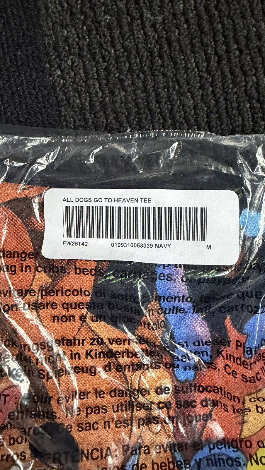Supreme Supreme All dogs go to heaven tee (M) (NAVY) Size US M / EU 48-50 / 2 - 5 Thumbnail