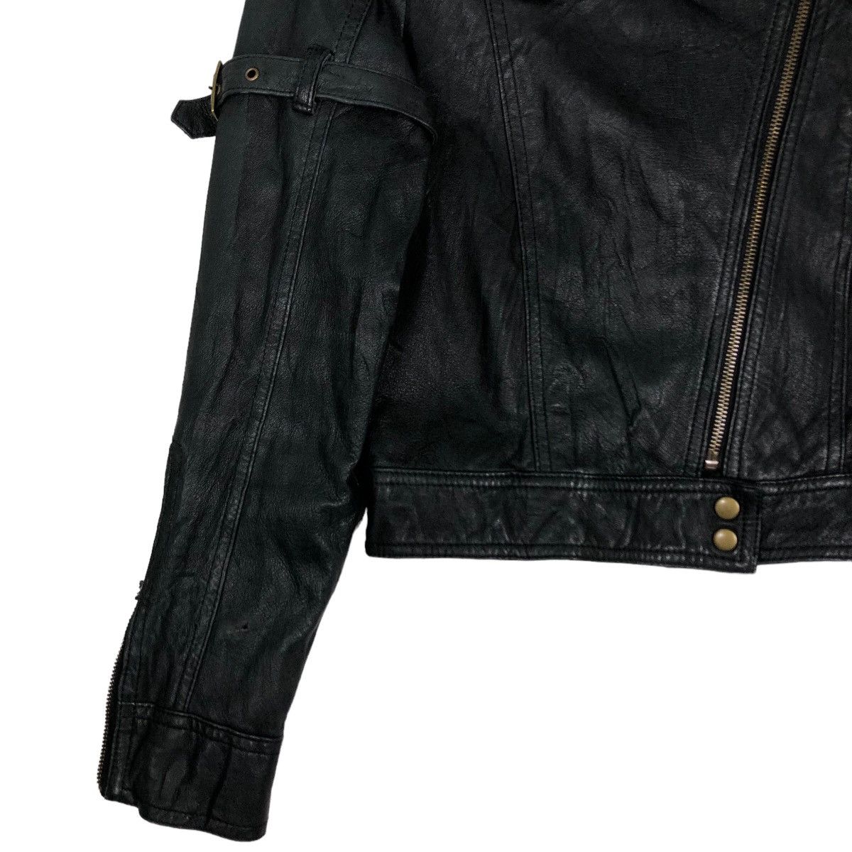 Japanese Brand 🔥Vtg Cropped Biker Leather Jacket M.Deux Issey Miyake Size US M / EU 48-50 / 2 - 4 Thumbnail