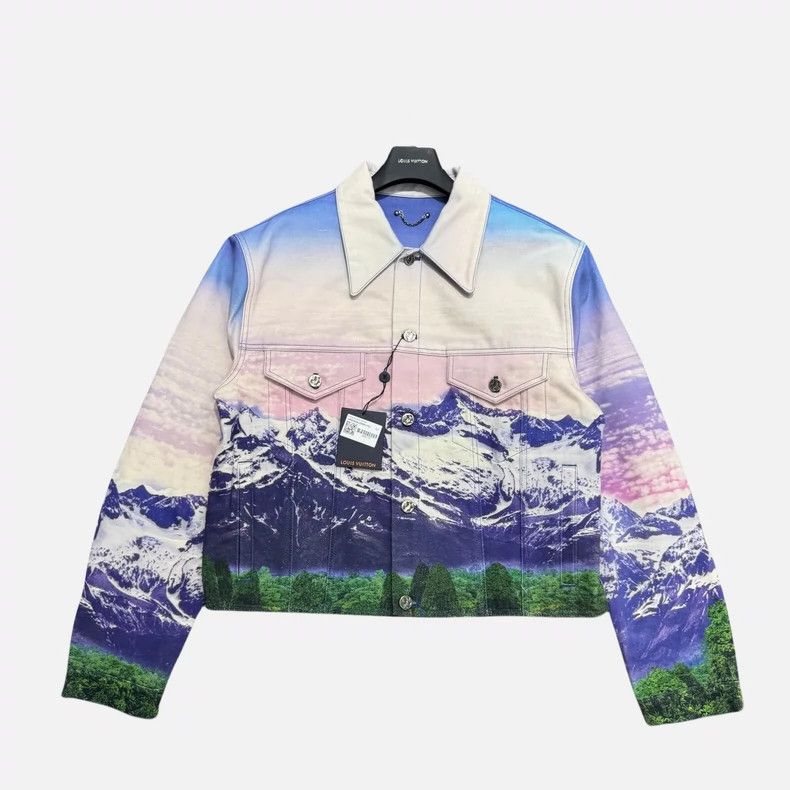Louis Vuitton Louis Vuitton Snow Mountain Scenic Denim Jacket 2501-Nextar Size US L / EU 52-54 / 3 - 1 Thumbnail