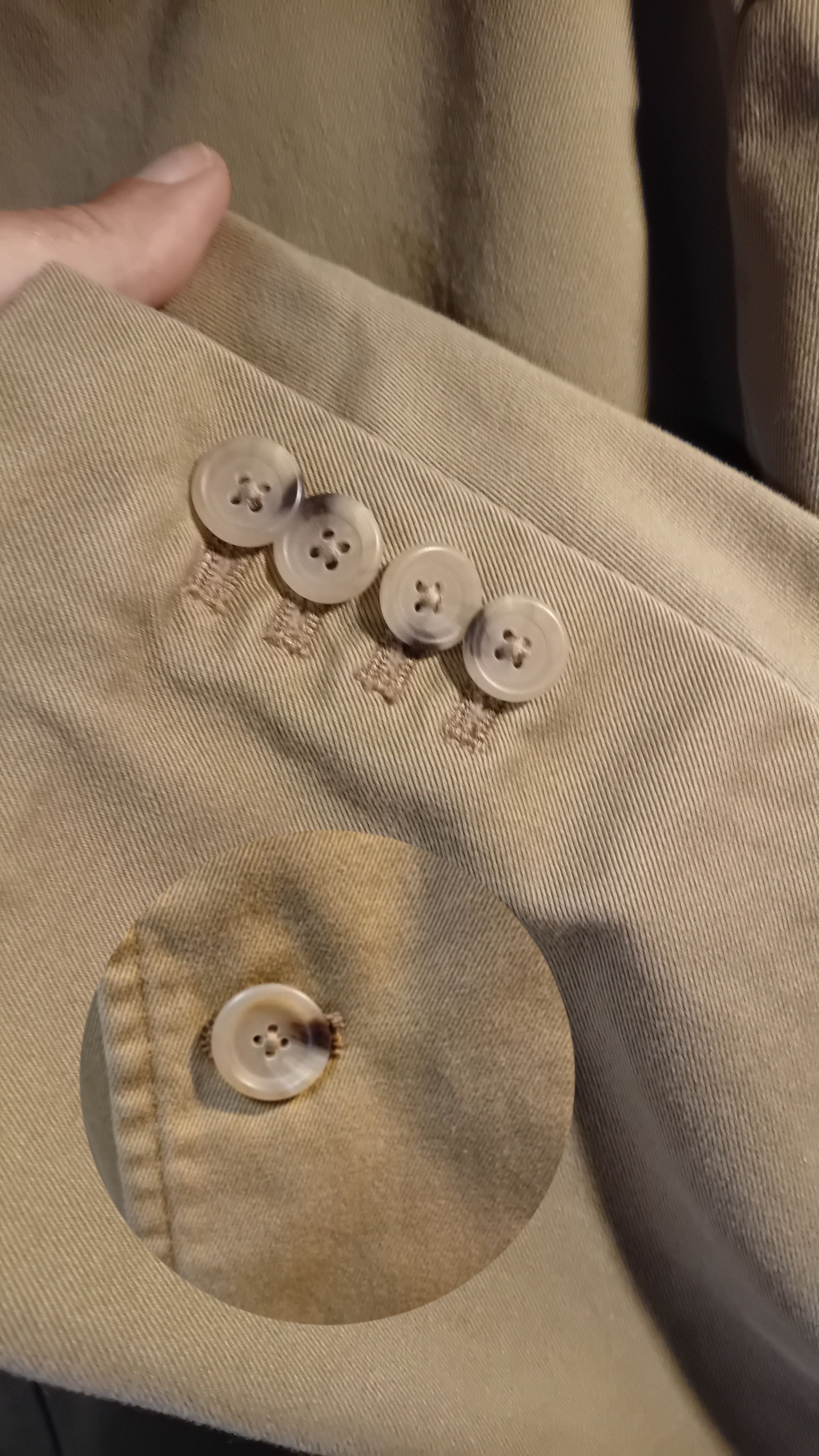 Vintage Polo Ralph Lauren Beige Cotton Blazer (L)