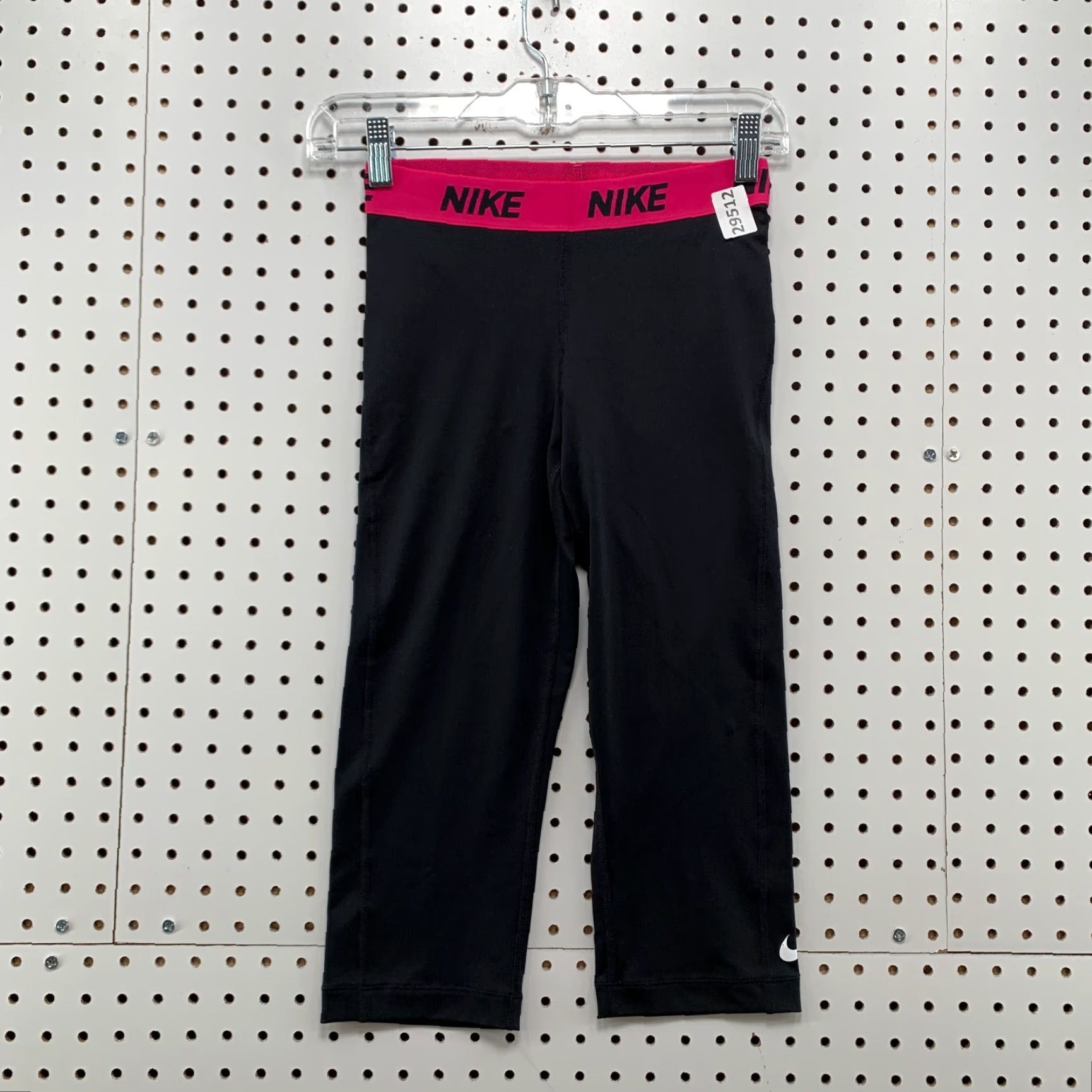 Nike VINTAGE Nike Dri-FIT Cropped Active Leggings Pants Womens Small Pink Black 24x17.5 Size 28" / US 6 / IT 42 - 2 Thumbnail