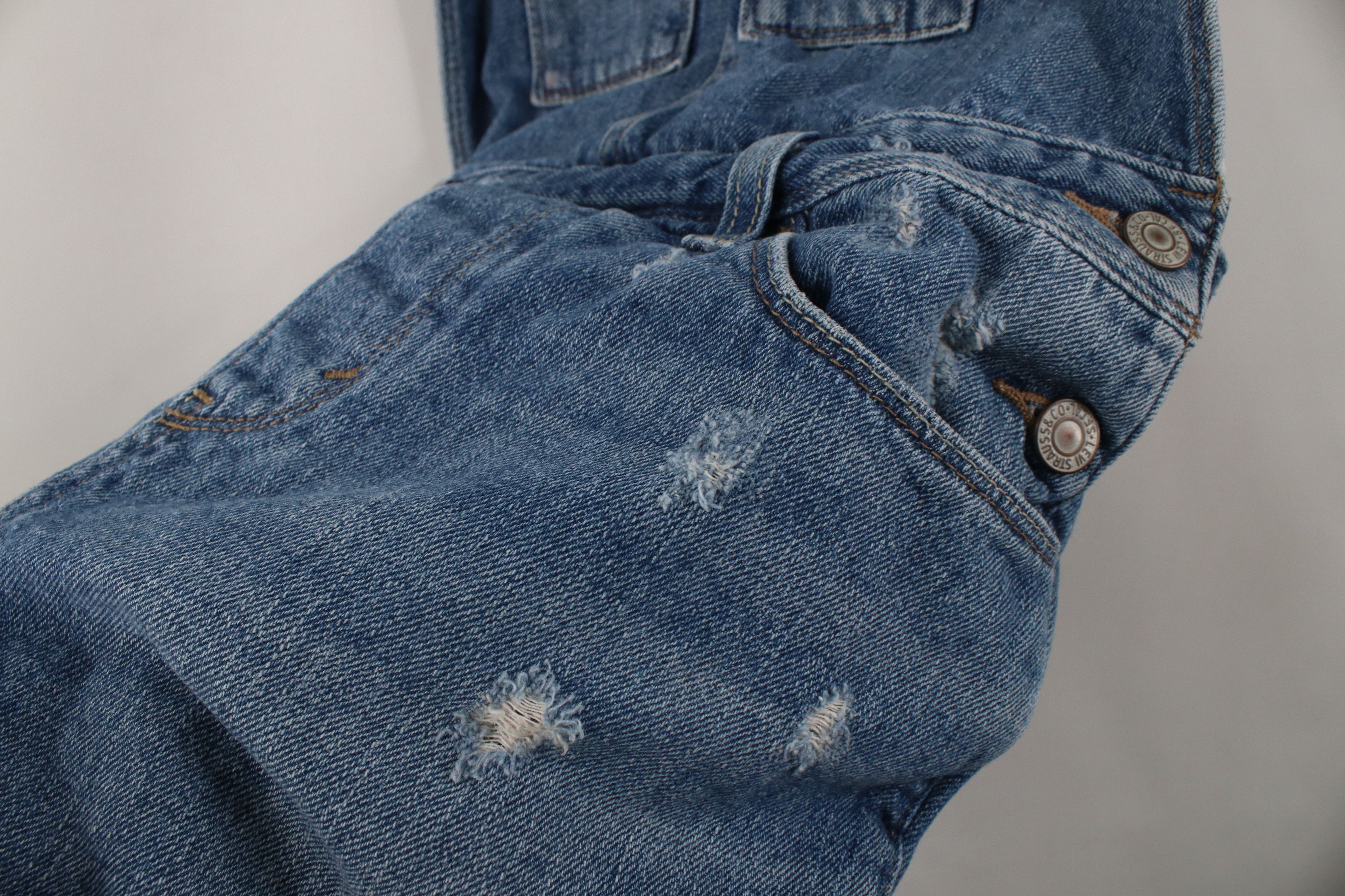 Levi's Vintage Y2K Levis Babydoll Denim Shortalls Overalls Size 27" / US 4 / IT 40 - 8 Thumbnail