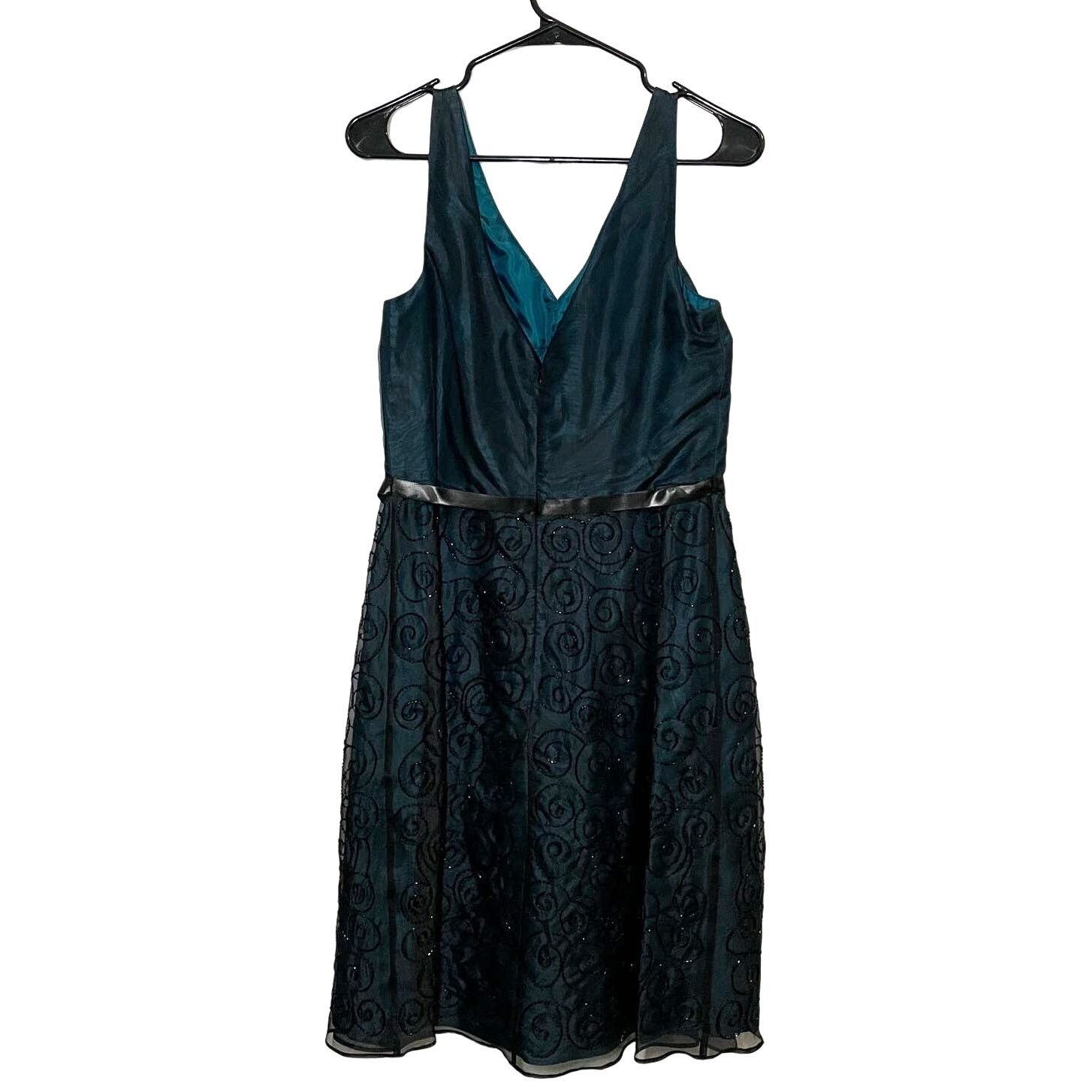 Laundry by Shelli Segal Laundry by Shelli Segal Sleeveless Beaded Silk Dress Teal 8 Size M / US 6-8 / IT 42-44 - 7 Thumbnail