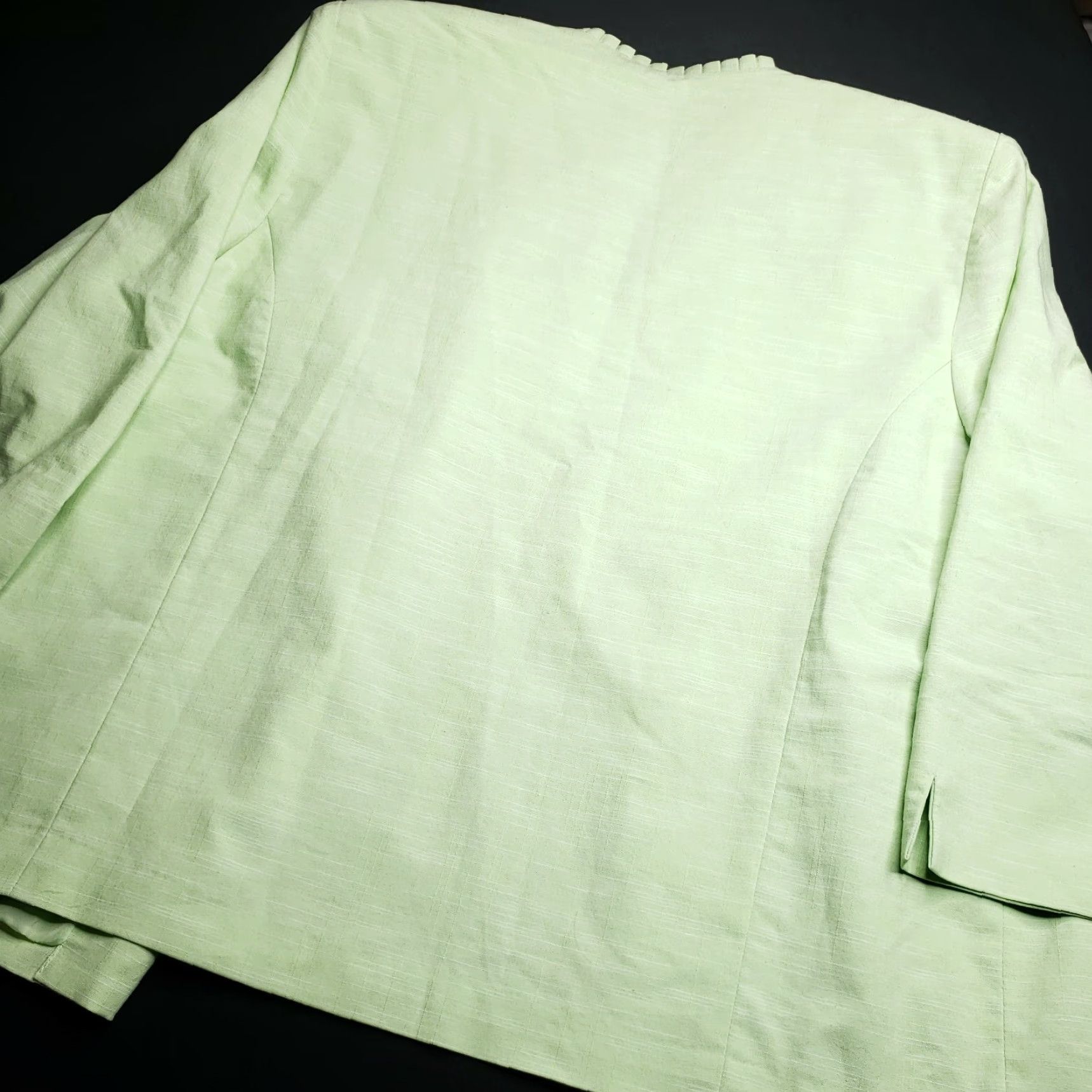 Vintage Alfred Dunner Primrose Garden Mint Size 18 Dress Career Jacket Blazer Plus Womens 55% Cotton 42% Polyester 3% Spandex Green Garden Buttoned Jacket NWT Size XXL / US 16-18 / IT 52-54 - 7 Thumbnail
