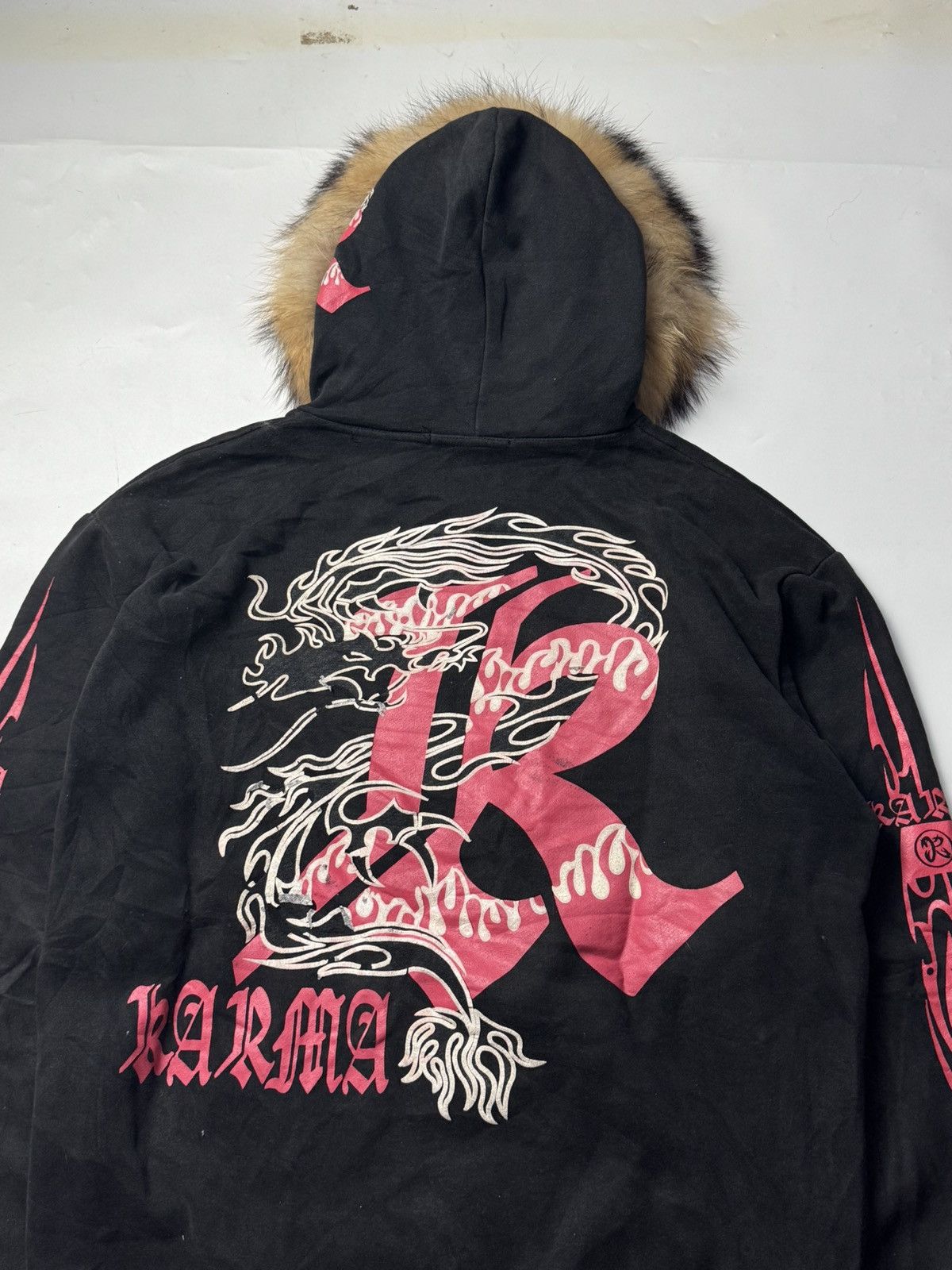 If Six Was Nine × Japanese Brand × Le Grande Bleu (L.G.B.) FUR HOODED TRIBAL DRAGON KARMA JAPANESE Size US L / EU 52-54 / 3 - 5 Thumbnail