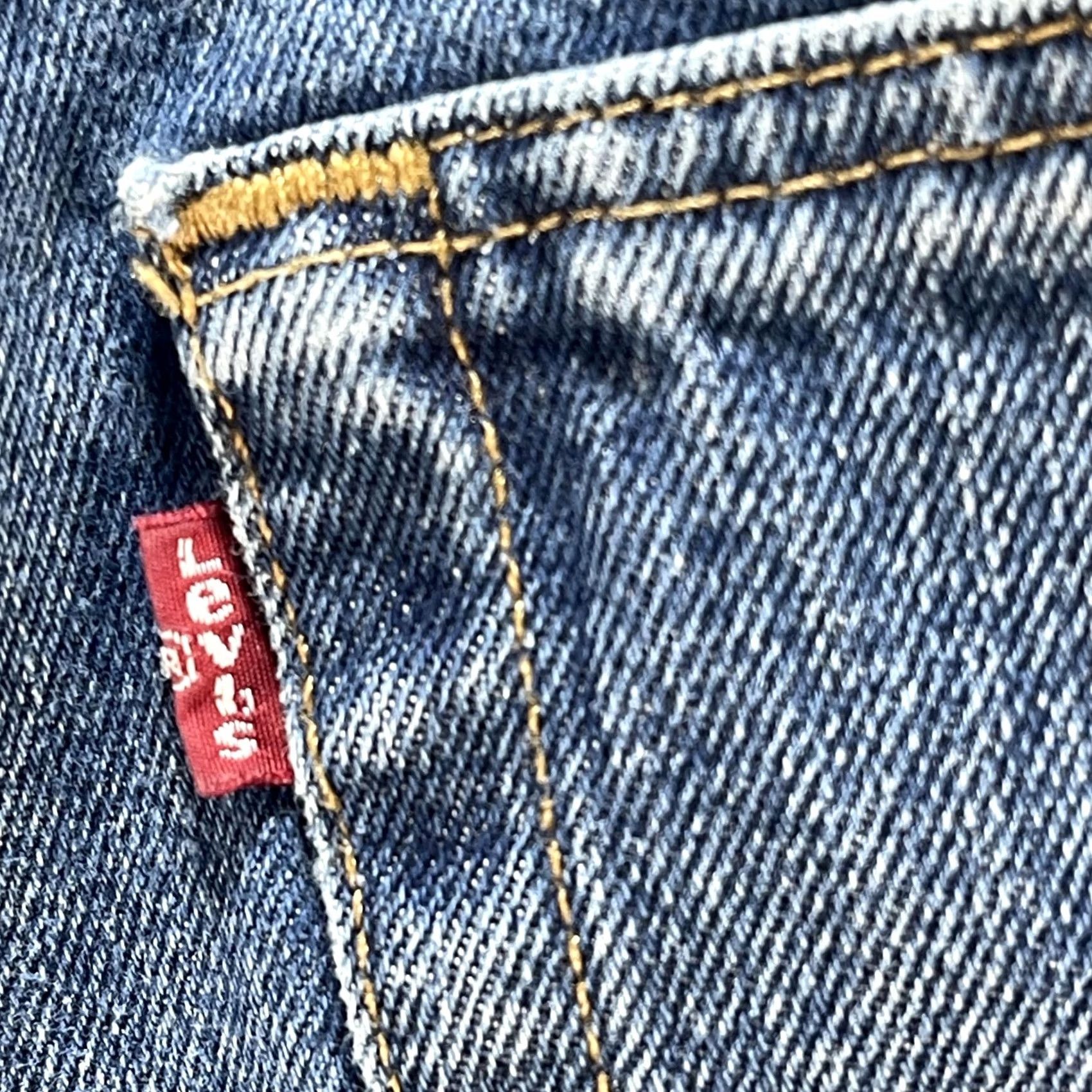 Levi's Levi's 501 Jeans Mens 36x36 Blue Denim Straight Leg Button Fly Red Tab Classic Size US 36 / EU 52 - 6 Thumbnail