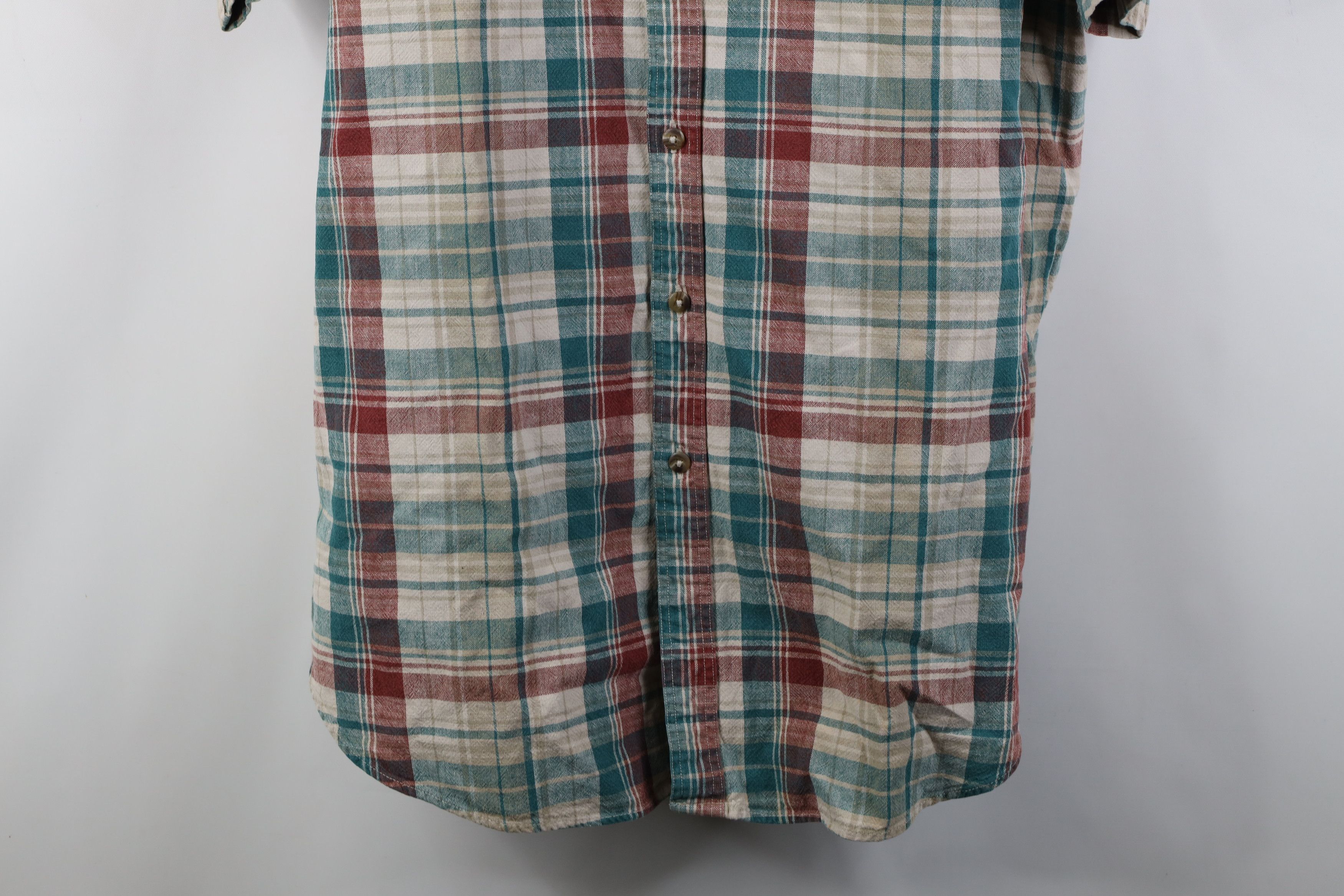 L.L. Bean Vintage 90s LL Bean Linen Blend Short Sleeve Button Shirt Size US XL / EU 56 / 4 - 3 Thumbnail