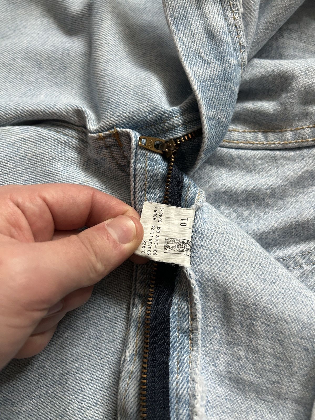 Lee × Vintage Vintage Lee Made In Usa 🇺🇸 very rare light denim jeans Size US 34 / EU 50 - 7 Thumbnail
