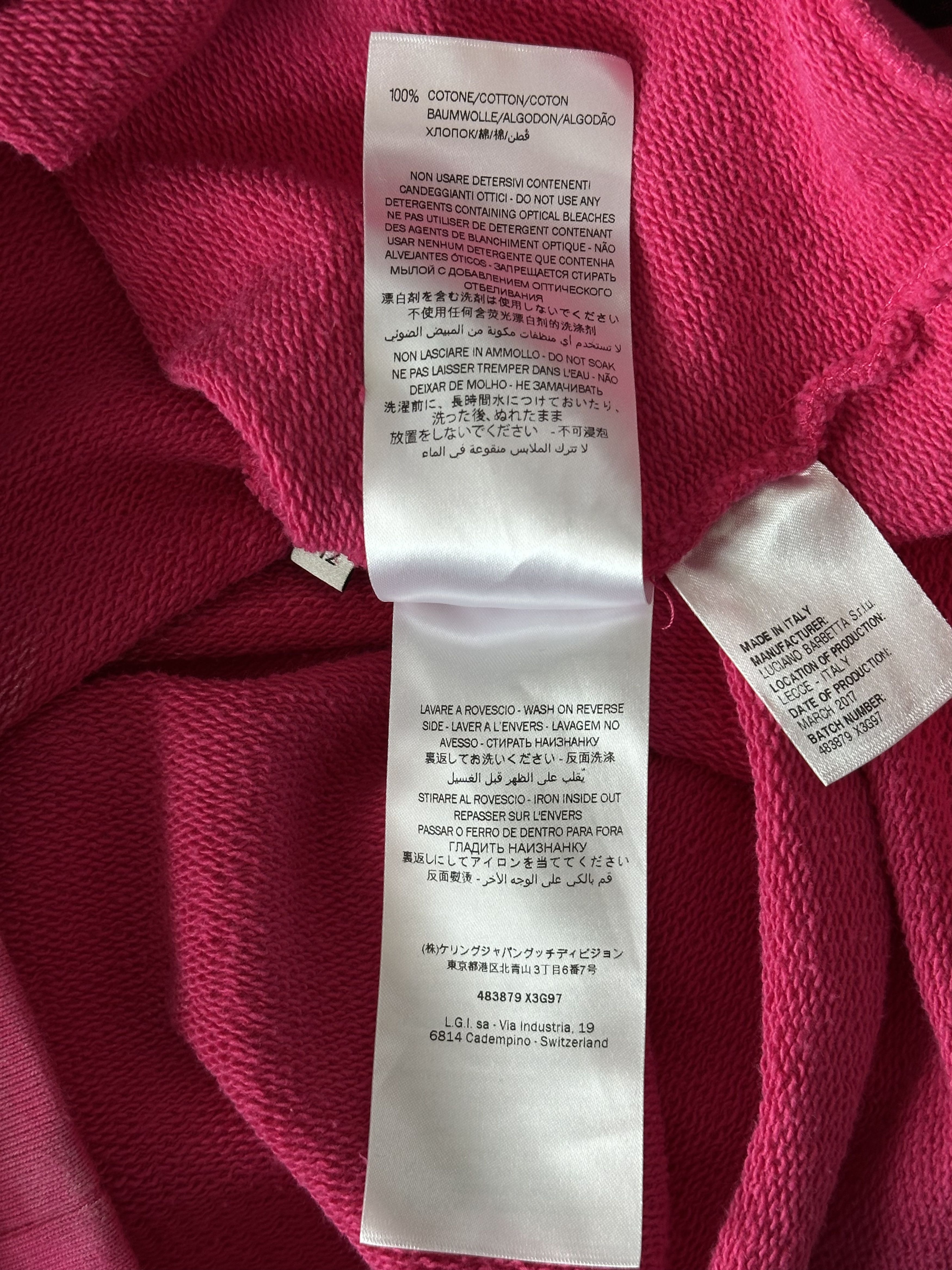 Gucci Gucci Pink Bootleg Logo Kids Hoodie Size US XXS / EU 40 - 5 Thumbnail