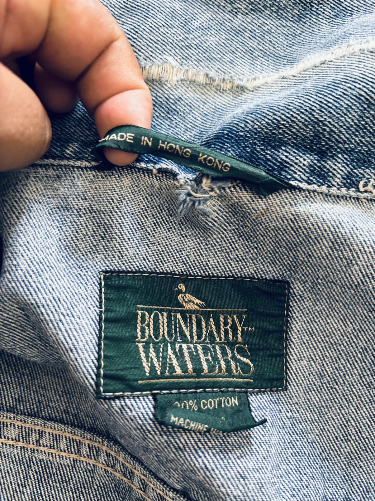 Japanese Brand BOUNDARY WATERS Denim jacket Size US XL / EU 56 / 4 - 5 Thumbnail