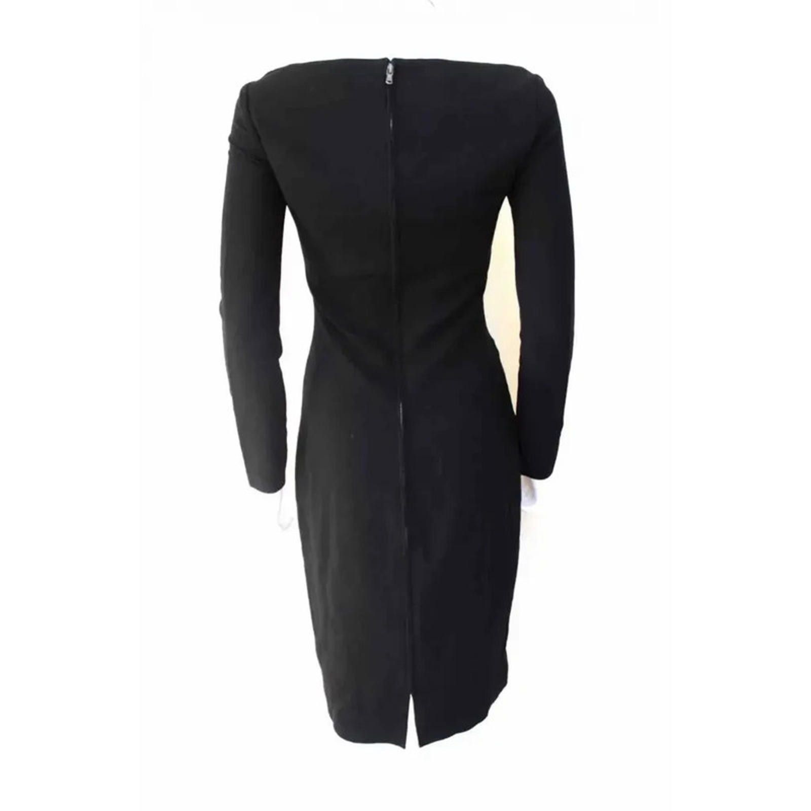 Other Antonio Berardi Black Embellished Panel Pencil Dress 40 uk 8 Size S / US 4 / IT 40 - 3 Thumbnail