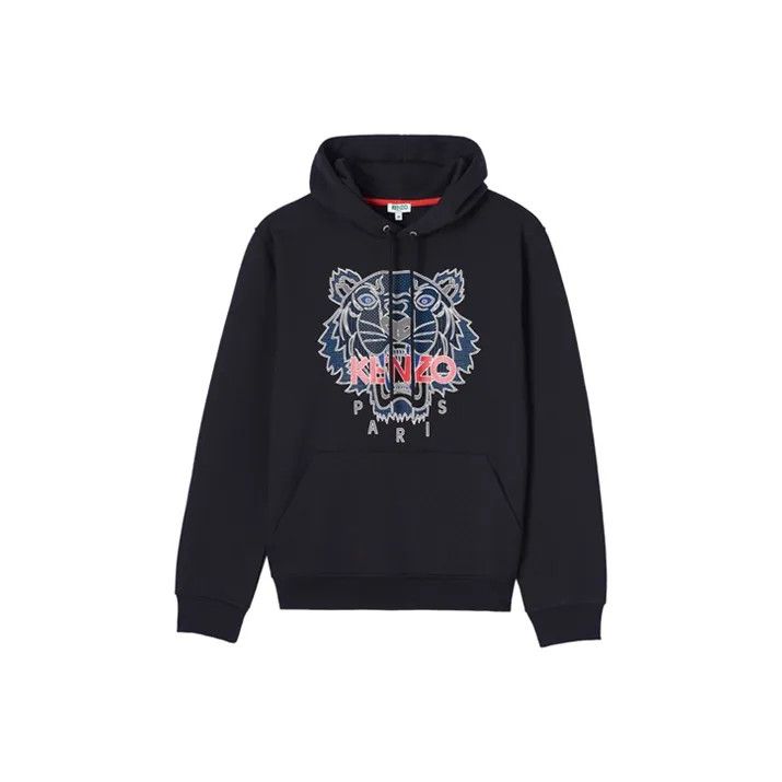 Kenzo KENZO Black Tiger Embroidered Hoodie for Men 0079 Size US XL / EU 56 / 4 - 1 Thumbnail