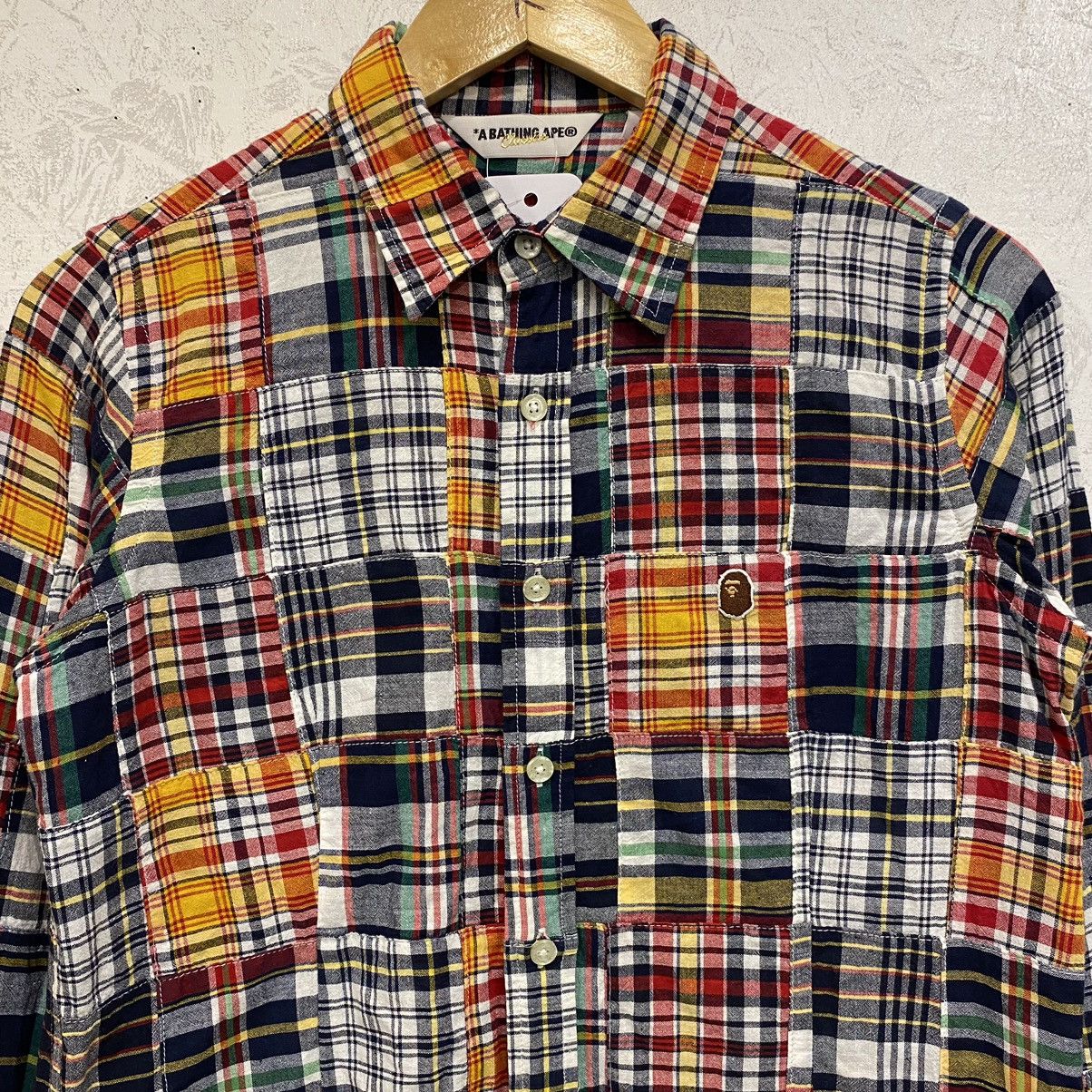 Bape Bape Point Logo Dark Patchwork L/S Shirt Size S / US 4 / IT 40 - 3 Thumbnail