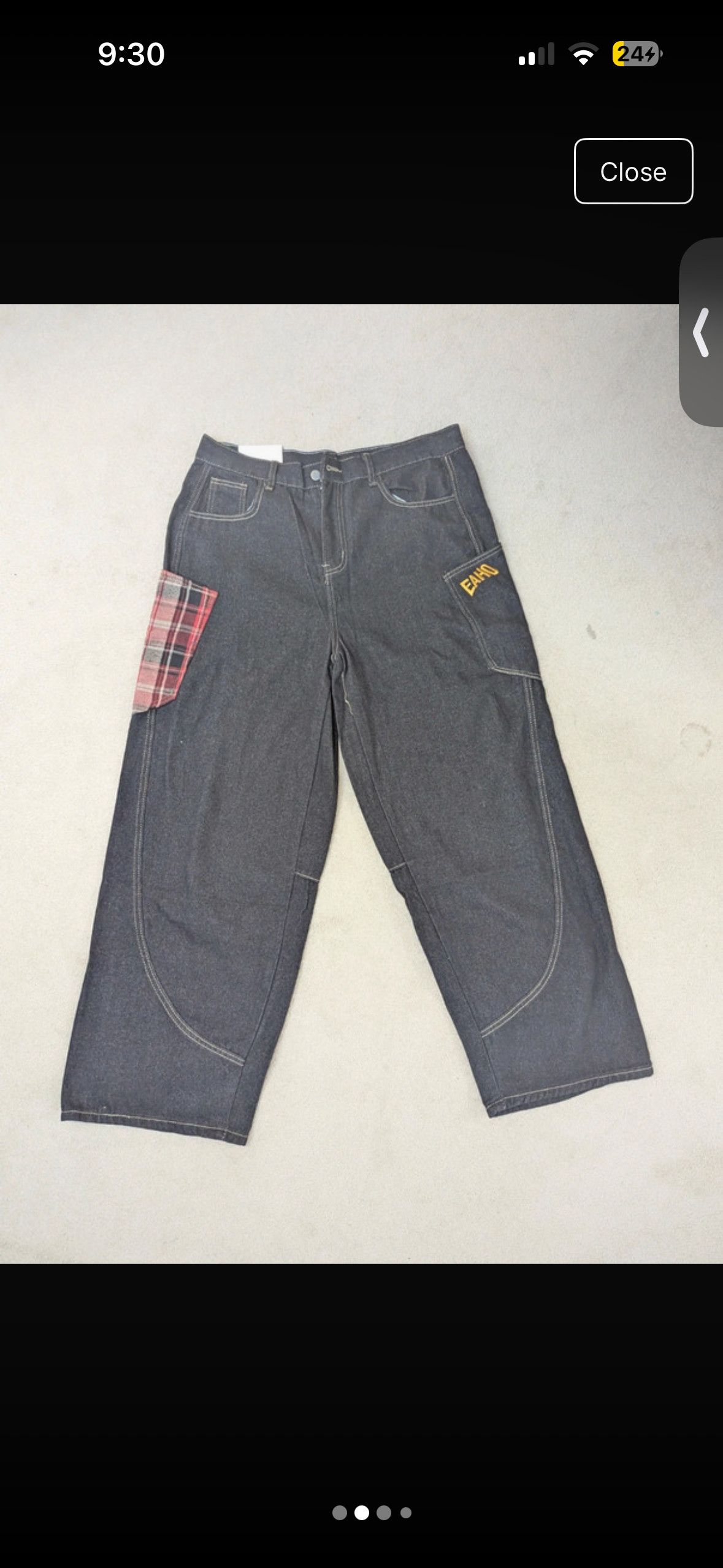 Other Osaka Big Train Y2K Japanese Wide Leg Carpenter Jeans NWT Size 29" - 4 Thumbnail