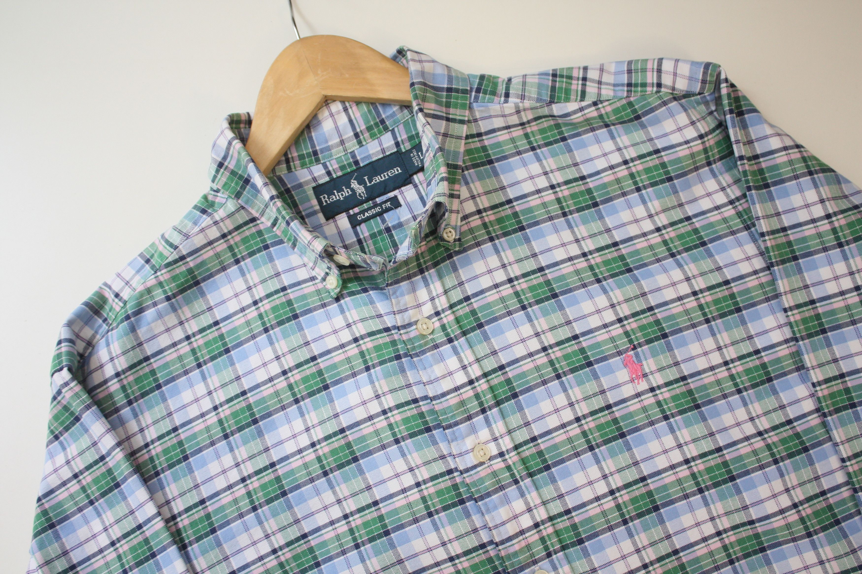Ralph Lauren Ralph Lauren Green Checkered Shirt Men's Large Size US L / EU 52-54 / 3 - 4 Thumbnail