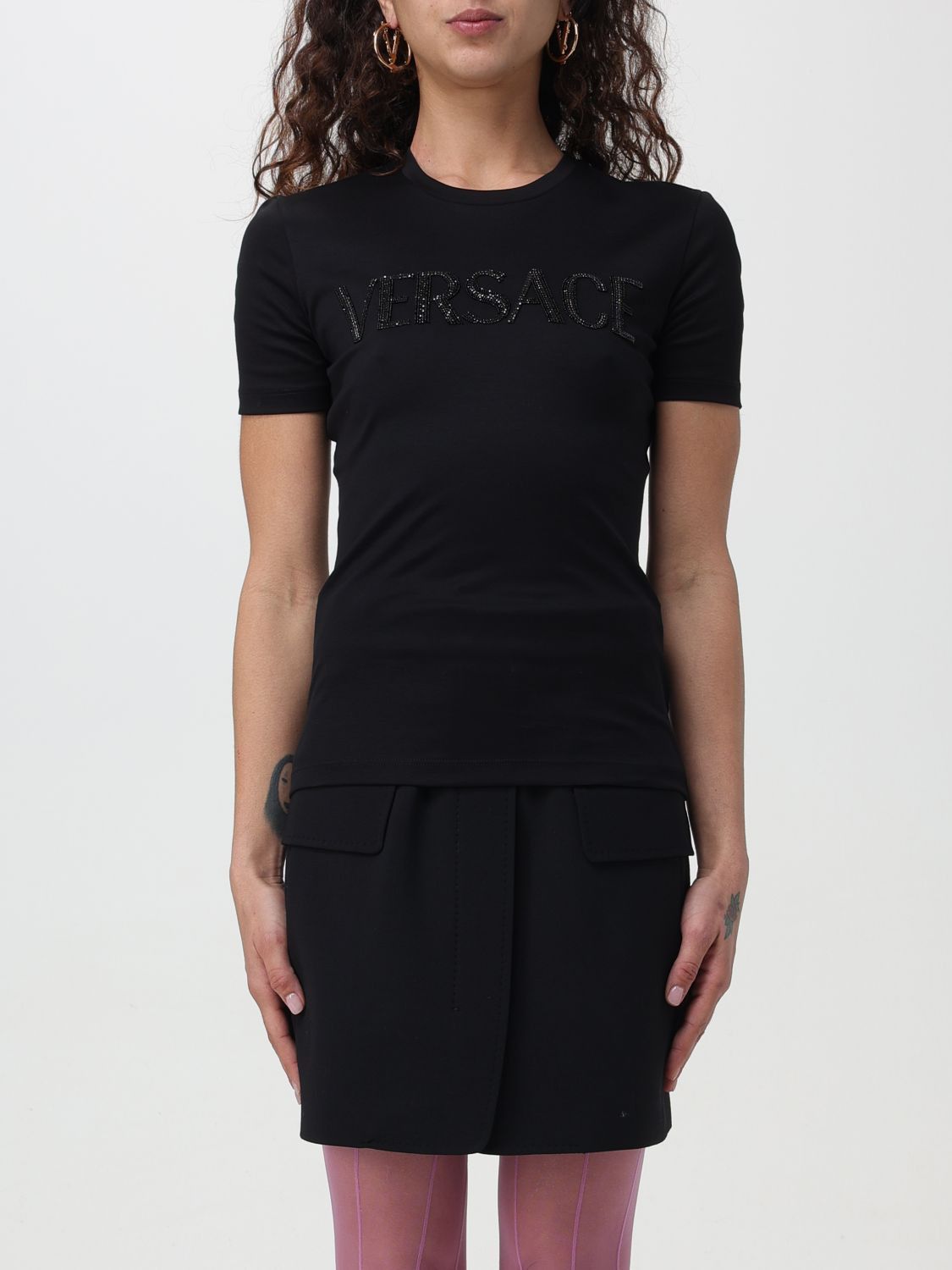 image of Versace T-Shirt Woman Black, Women's (Size Medium)