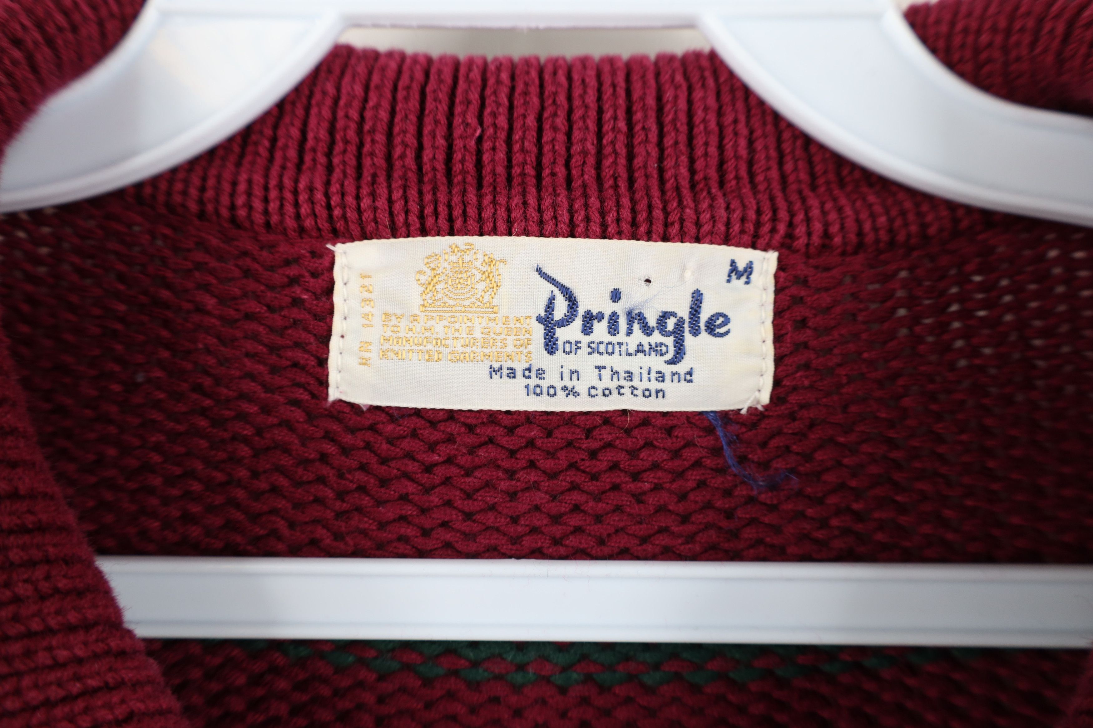 Vintage Vintage 70s Streetwear Argyle Diamond Knit Collared Sweater Size US M / EU 48-50 / 2 - 11 Thumbnail