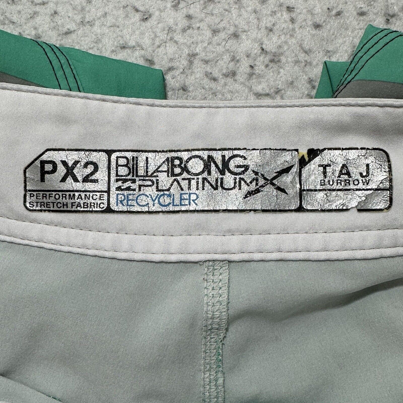 Billabong Billabong Platinum 28 Mint Green Palm Tree Swim Trunks Size US 28 / EU 44 - 3 Thumbnail
