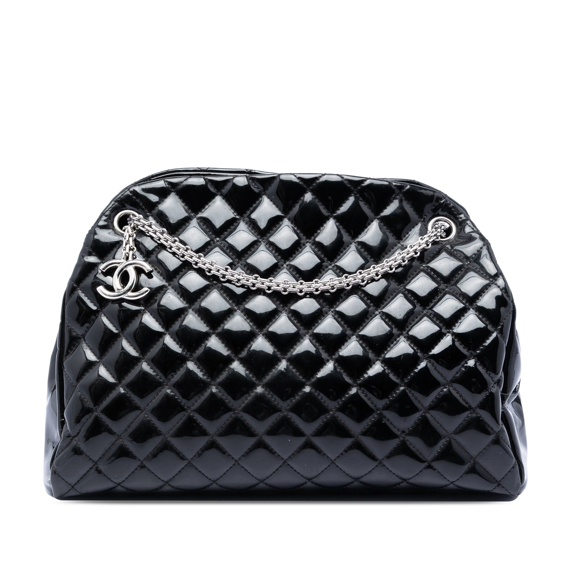 Chanel Large Quilted Patent Just Mademoiselle Bowling Bag Size ONE SIZE - 1 Thumbnail