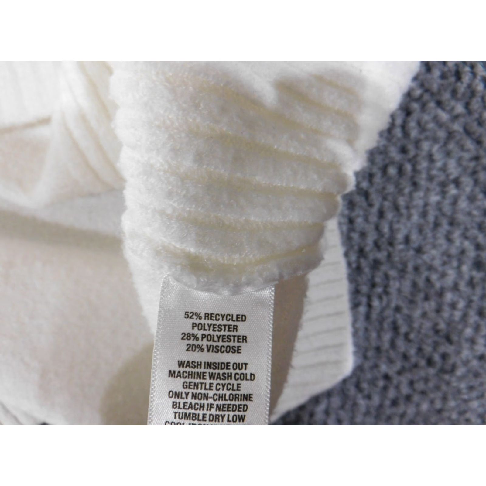 Vintage Crown & Ivy Sweater L Womens White Cotton Nylon Spandex Cable-Knit Long Raglan Sleeve Round Neck Pullover Stretch Casual Knit Shirt Size L / US 10 / IT 46 - 7 Thumbnail