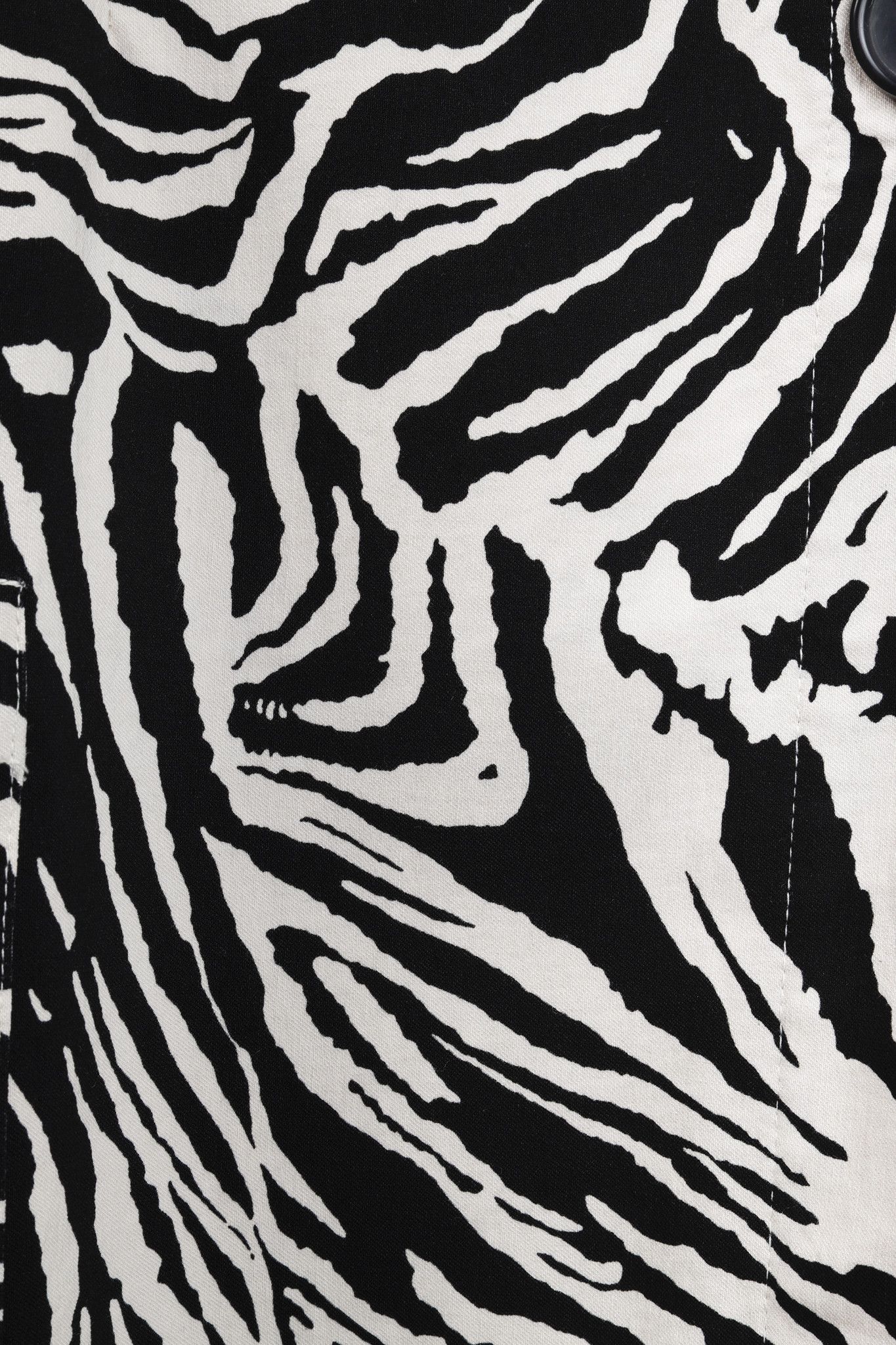 Other Ayrtight Black and Beige Zebra Print Swing Coat Size L / US 10 / IT 46 - 7 Thumbnail