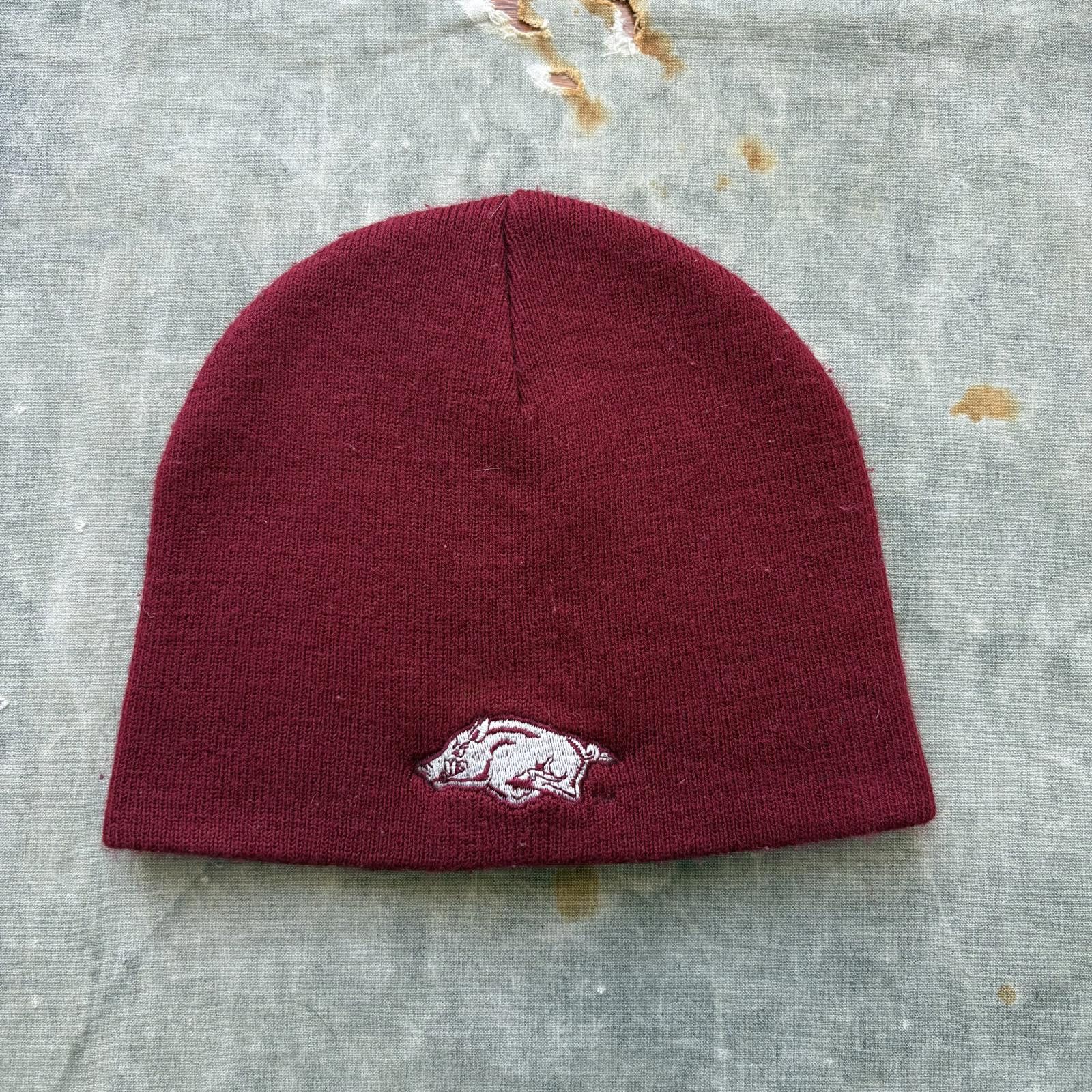 Vintage Vintage Y2K Arkansas Razorbacks Baseball Embroidered Beanie Size ONE SIZE - 2 Thumbnail