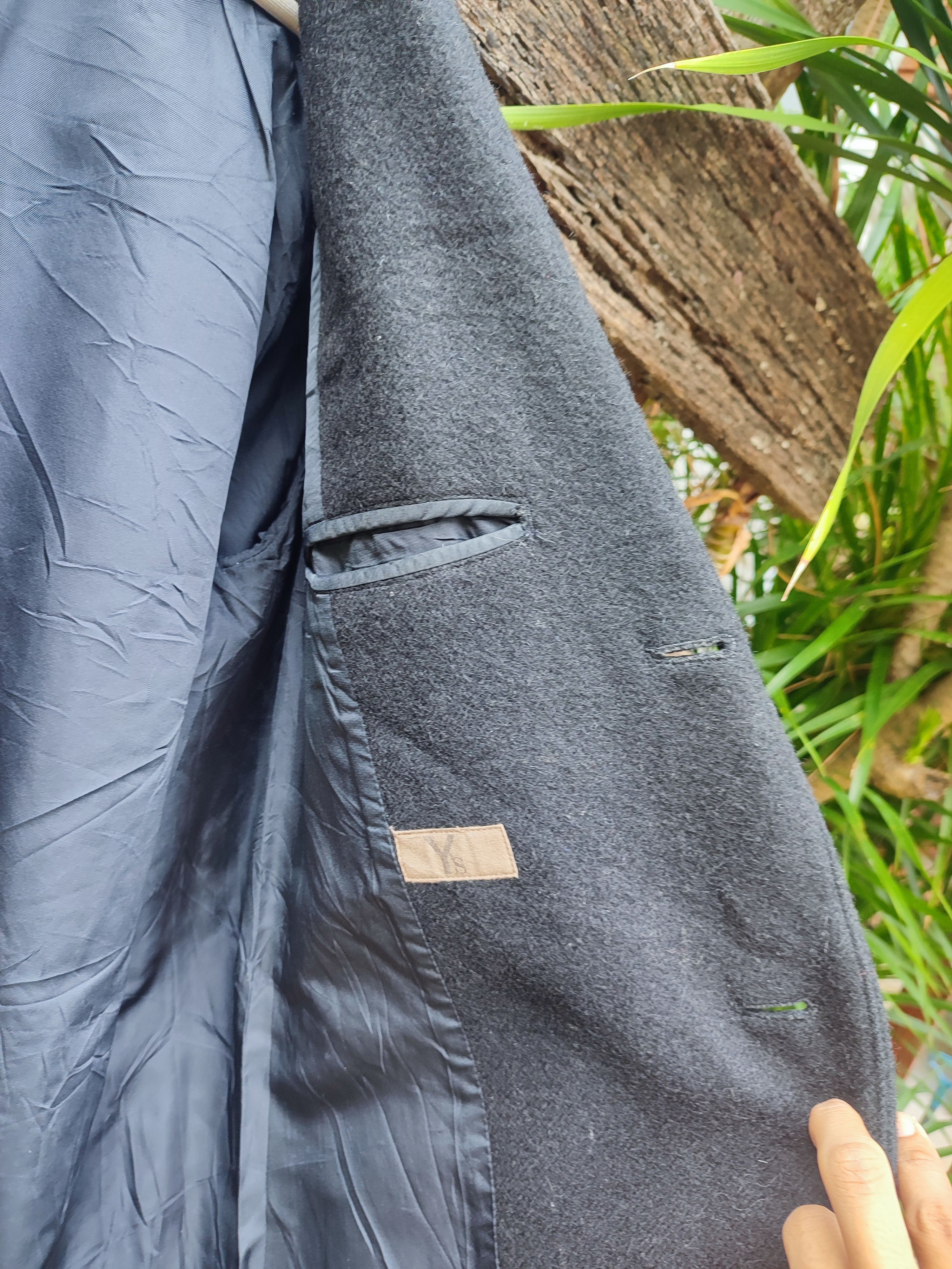 Yohji Yamamoto Y’s by Yohji Yamamoto Charcoal Wool Oversized Overcoat Size US XL / EU 56 / 4 - 10 Thumbnail