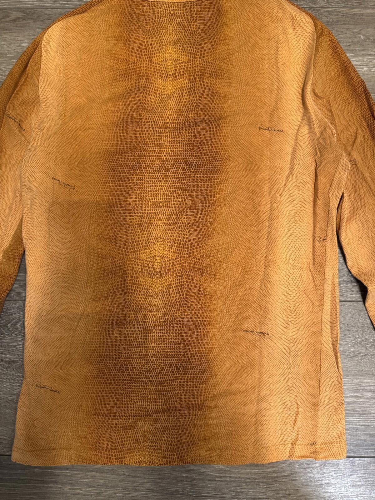 Roberto Cavalli Roberto Cavalli Vintage Snakeskin Printed LongSleeve Top Size L / US 10 / IT 46 - 6 Thumbnail