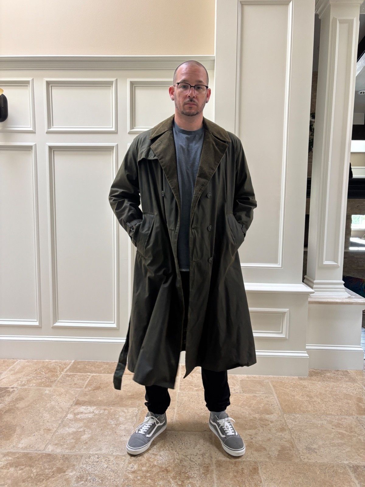 Barbour Limited Edition Vintage '94 A600 Sage Barbour Trench Coat Size US XL / EU 56 / 4 - 2 Thumbnail
