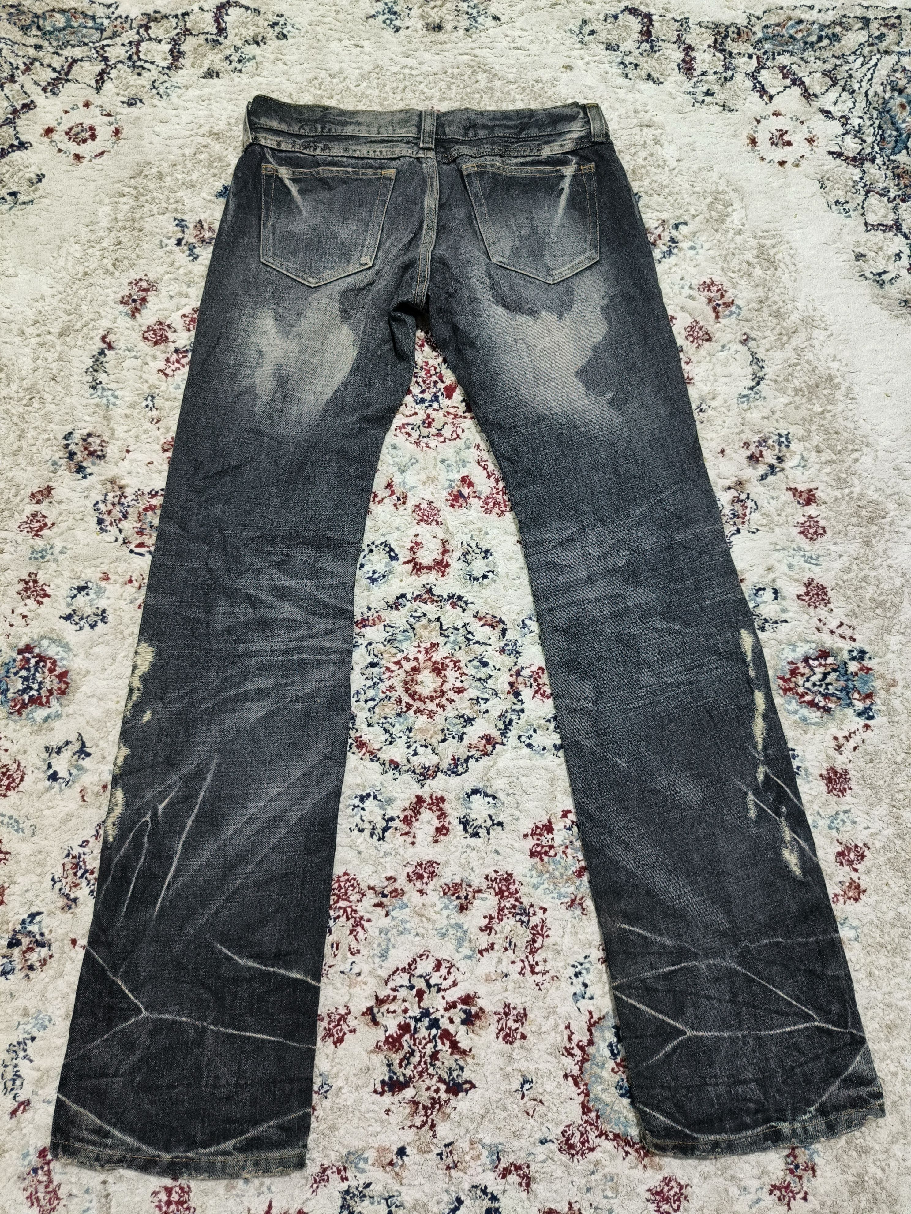 If Six Was Nine Jackrose Low-Rise Flared Jeans Distressed Black Size 31" - 2 Thumbnail