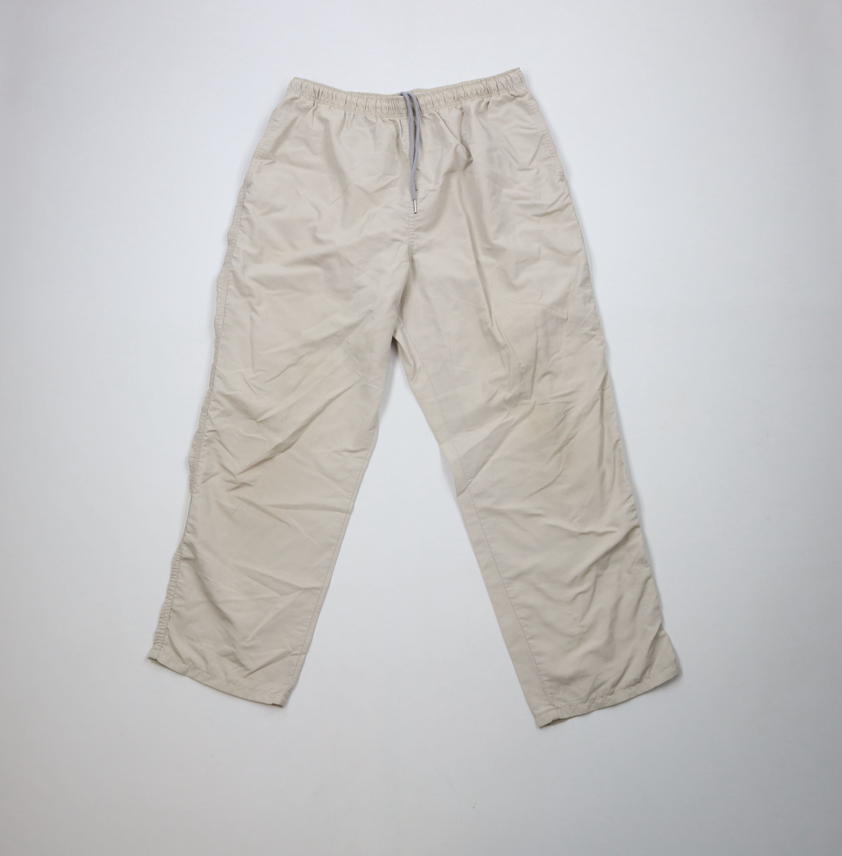Lands' End × Vintage Vintage 90s Lands End Wide Leg Windbreaker Pants Beige USA Size 38" / US 16 / IT 52 - 1 Thumbnail