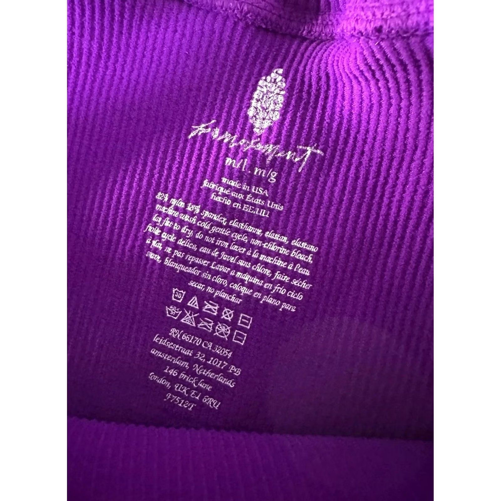 Free People VINTAGE FP Movement Free People Heavy Ribbed Tank Top Purple Women’s M/L Tank Top Women Medium/Large Purple Tank Top Activewear Womens M/L Size M / US 6-8 / IT 42-44 - 5 Thumbnail