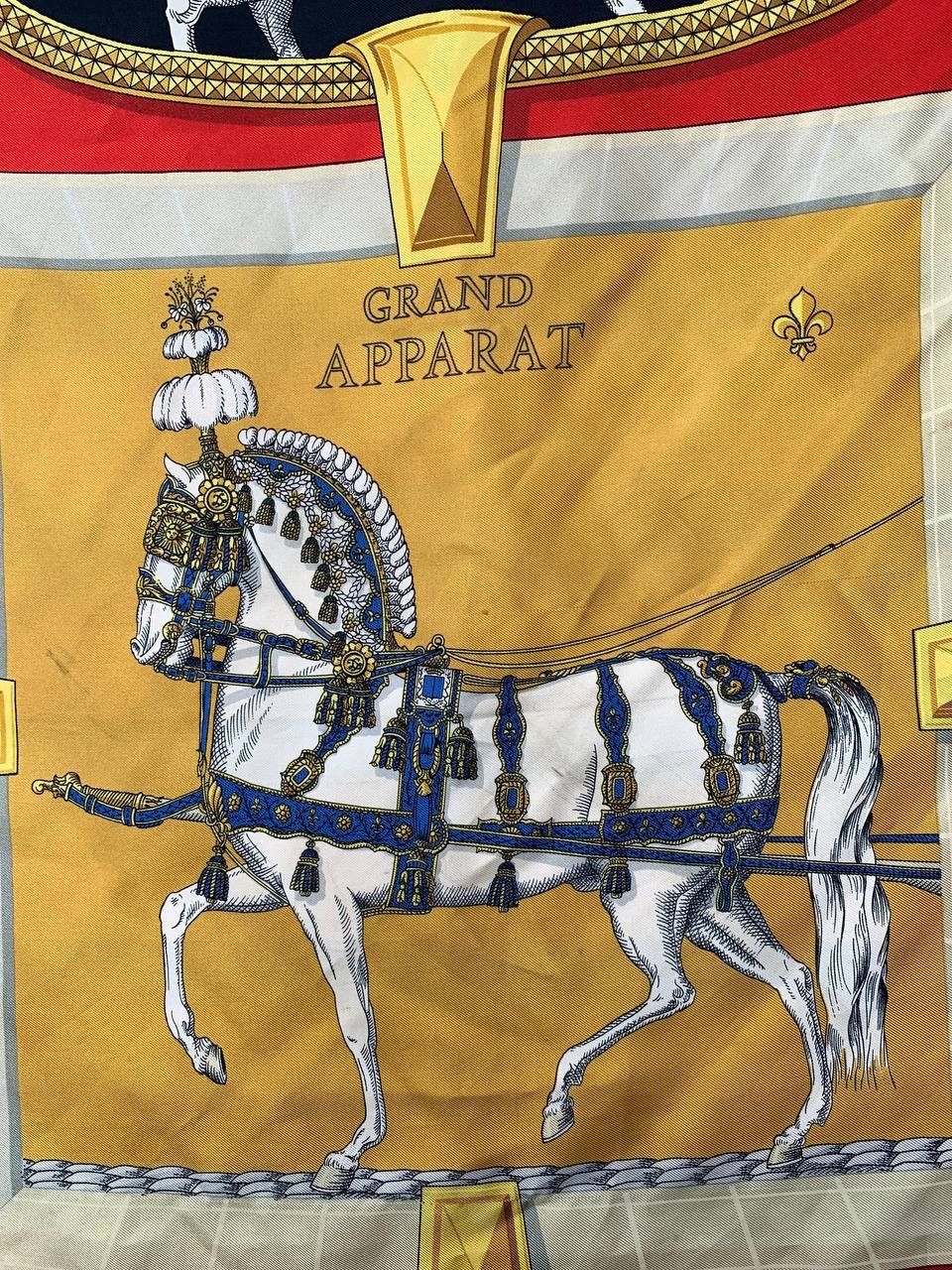 Hermes Hermes Grand Apparat by Jacques Eudal Silk Scarf Size ONE SIZE - 11 Thumbnail