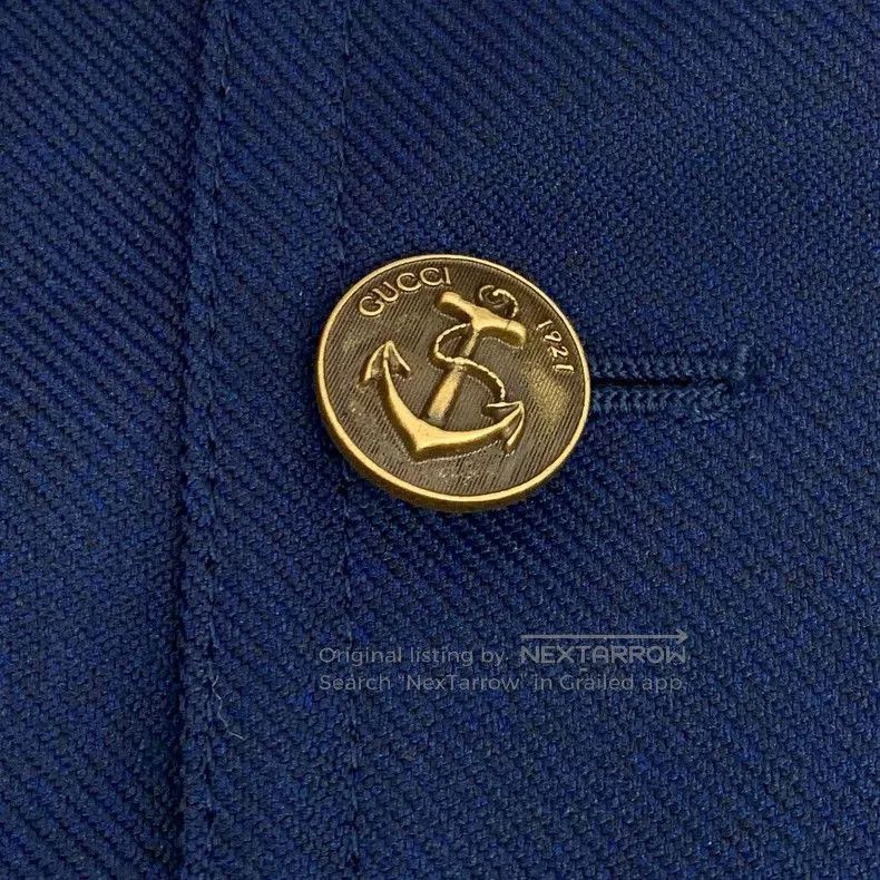 Gucci Gucci Blue Logo Anchor Buckle Blazer. Size US M / EU 48-50 / 2 - 5 Thumbnail
