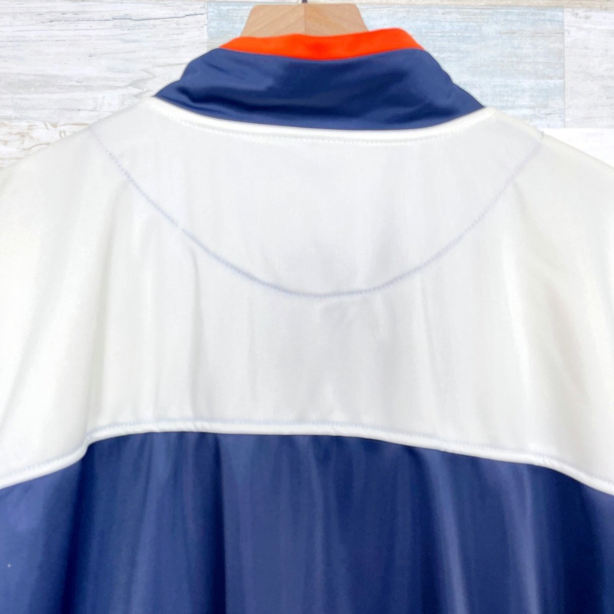 NFL Chicago Bears NFL Logo Satin Jacket Blue Mock Neck Mens XL Size US XL / EU 56 / 4 - 4 Thumbnail