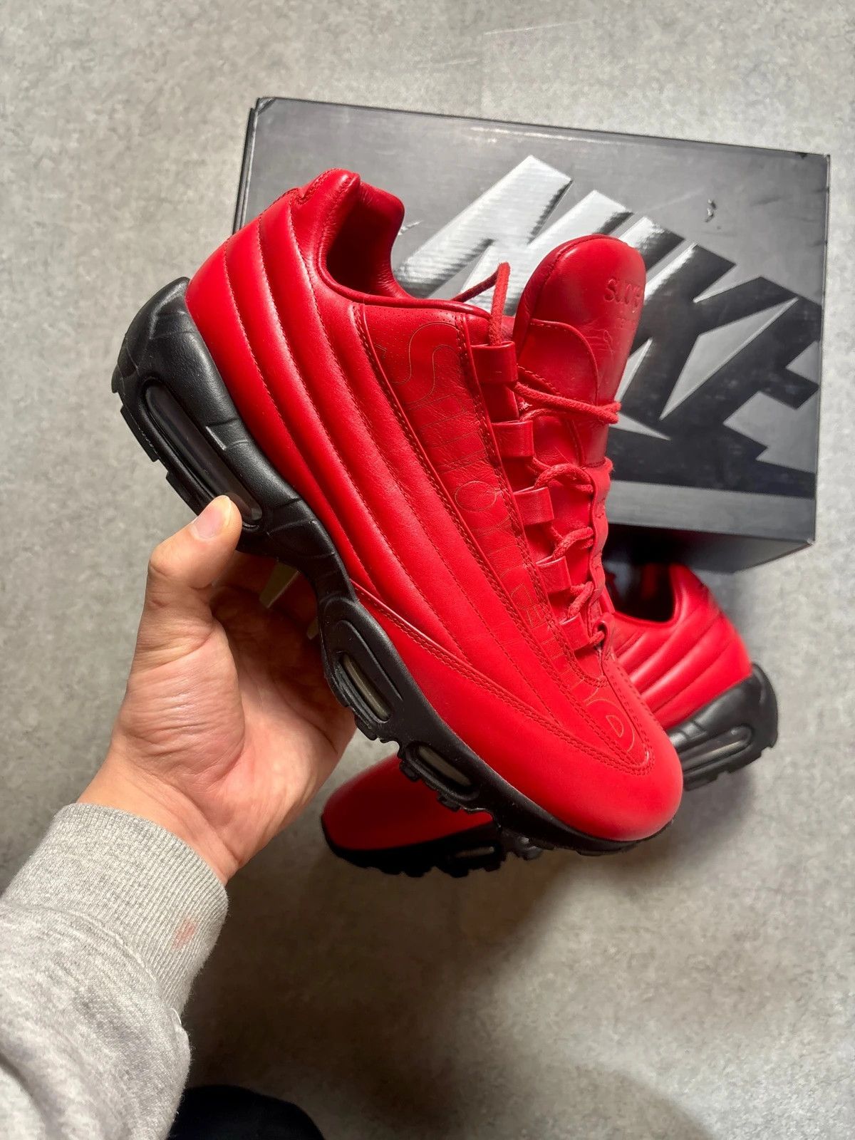 Supreme Nike Air Max 95 Lux x Supreme Red – Made in Italy Size US 9.5 / EU 42-43 - 5 Thumbnail
