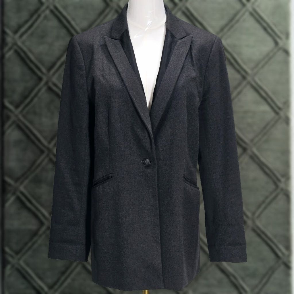Rag & Bone Rag & Bone Blazer Size 8 Jacket Wool Blend Womens Button Charcoal Lined Size M / US 6-8 / IT 42-44 - 1 Thumbnail