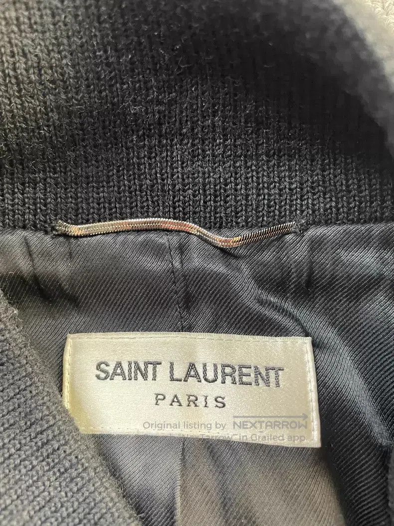 Saint Laurent Paris Saint Laurent Paris Navy Blue Wool and Leather Baseball Ja Size US M / EU 48-50 / 2 - 6 Thumbnail