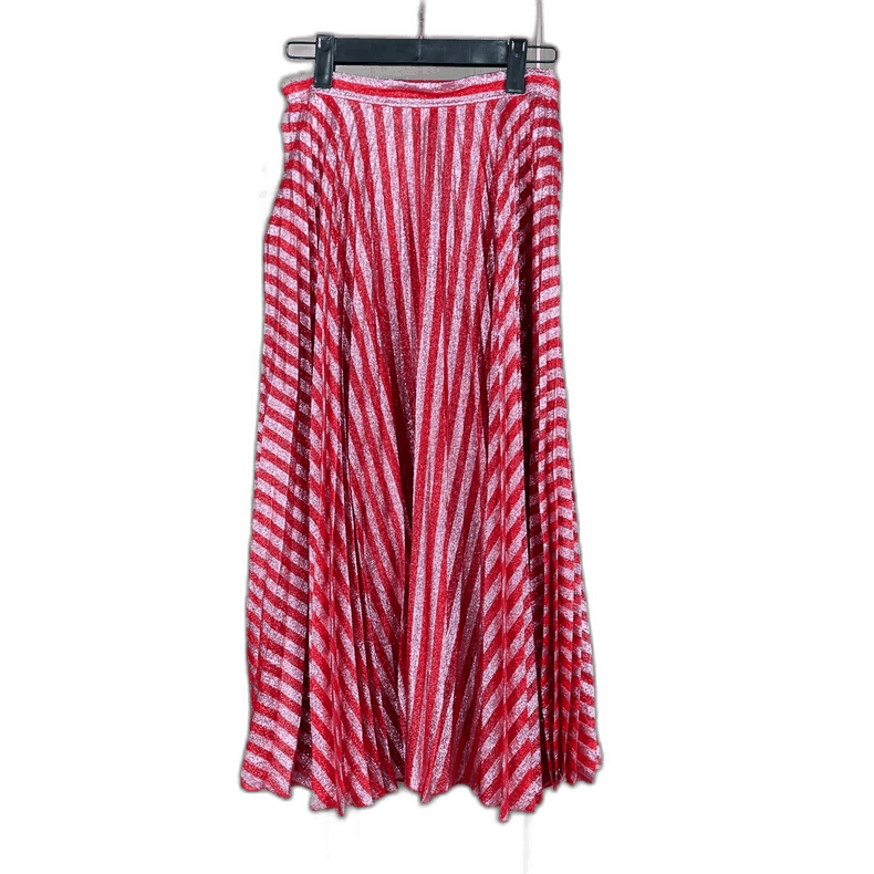 Gucci Gucci Red Striped Pleated Skirt Size 40-2506 Size 39" - 1 Thumbnail
