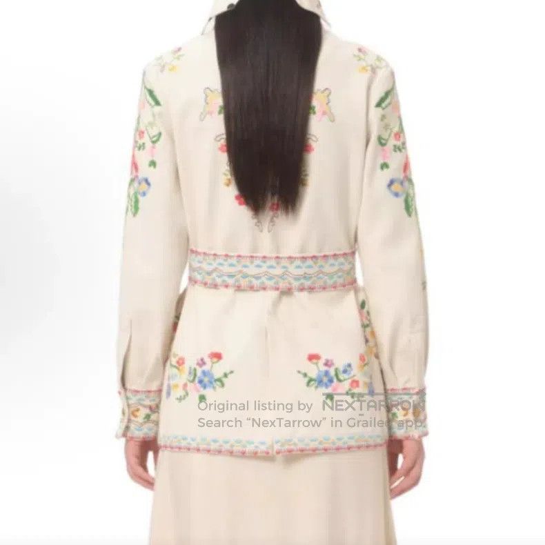 Valentino Valentino Embroidered floral single-breasted long-sleeved Size M / US 6-8 / IT 42-44 - 2 Thumbnail