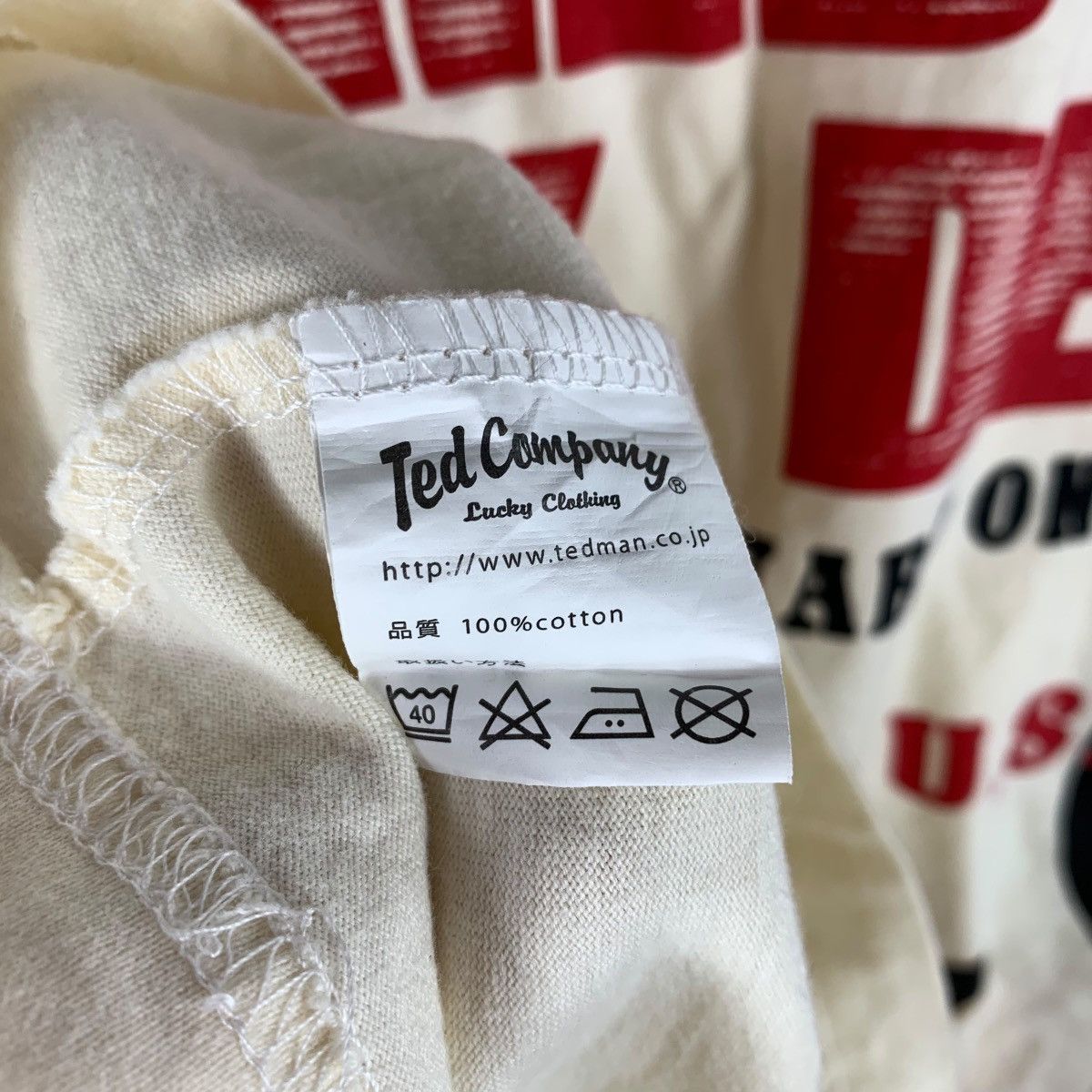 Tedman Vintage 90s Tedman's Lucky Red Devil Japanese Streetwear Tee Size US M / EU 48-50 / 2 - 14 Thumbnail
