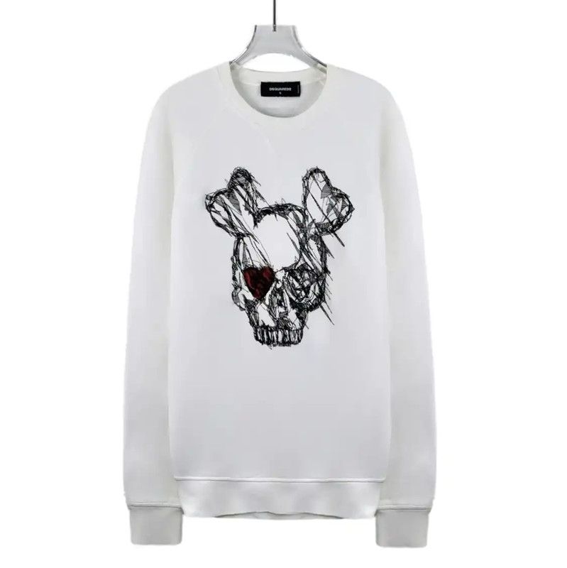 Dsquared2 DSQUARED2 White Cotton Sweatshirt for Women 0089 Size S / US 4 / IT 40 - 1 Thumbnail