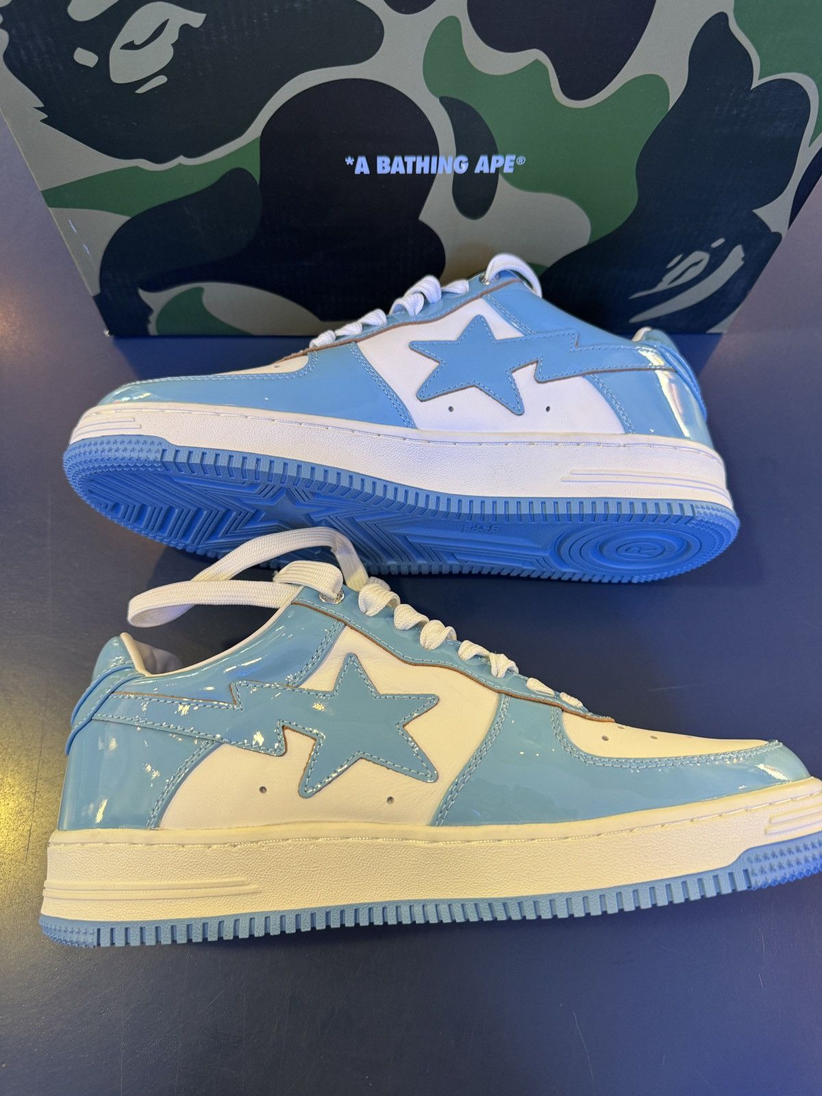 Bape BAPE STA Patent Leather Baby Blue Size US 9.5 / EU 42-43 - 6 Thumbnail
